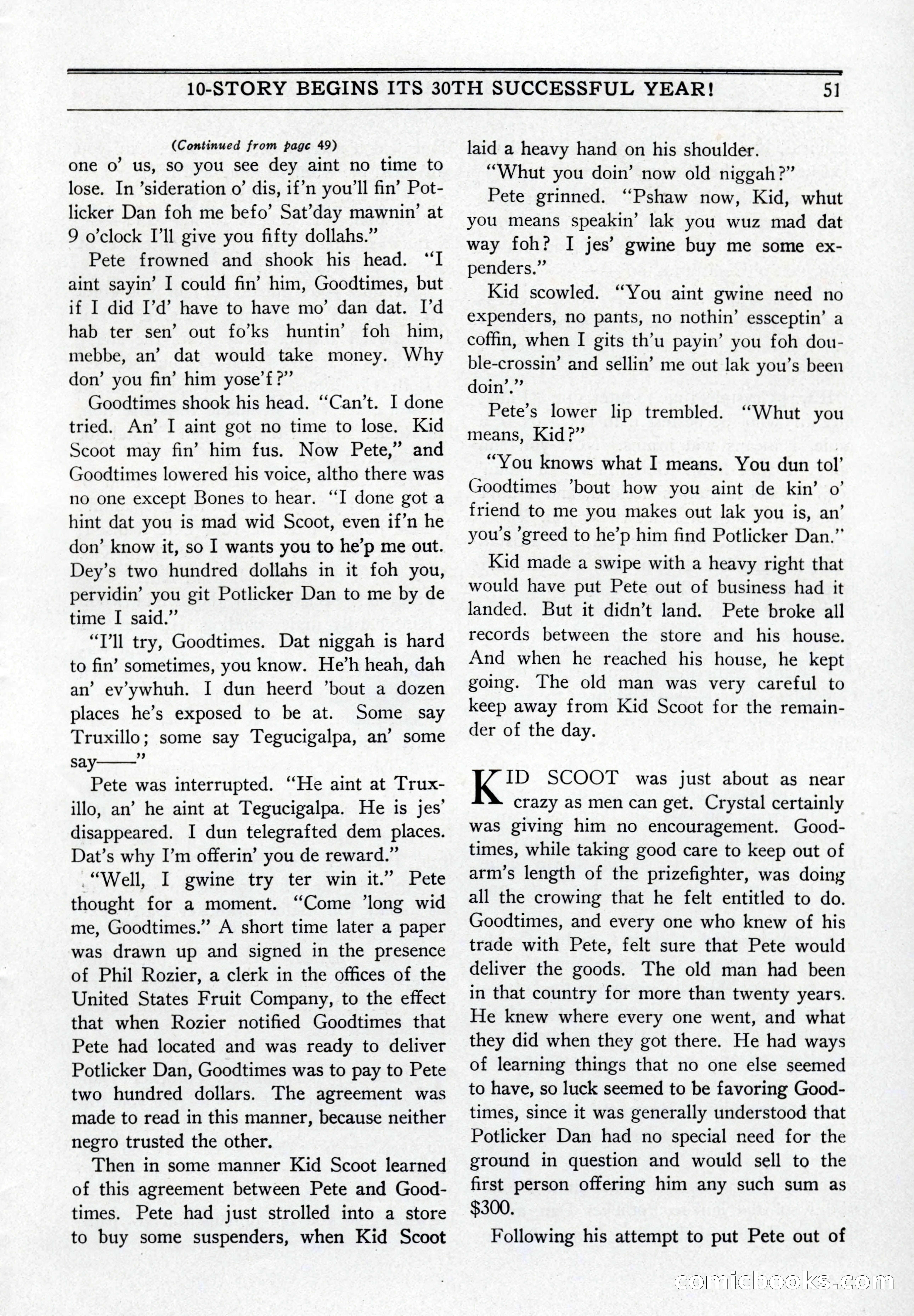 10-Story Book, July 1931 — page 53: Pulp Fiction, 1931