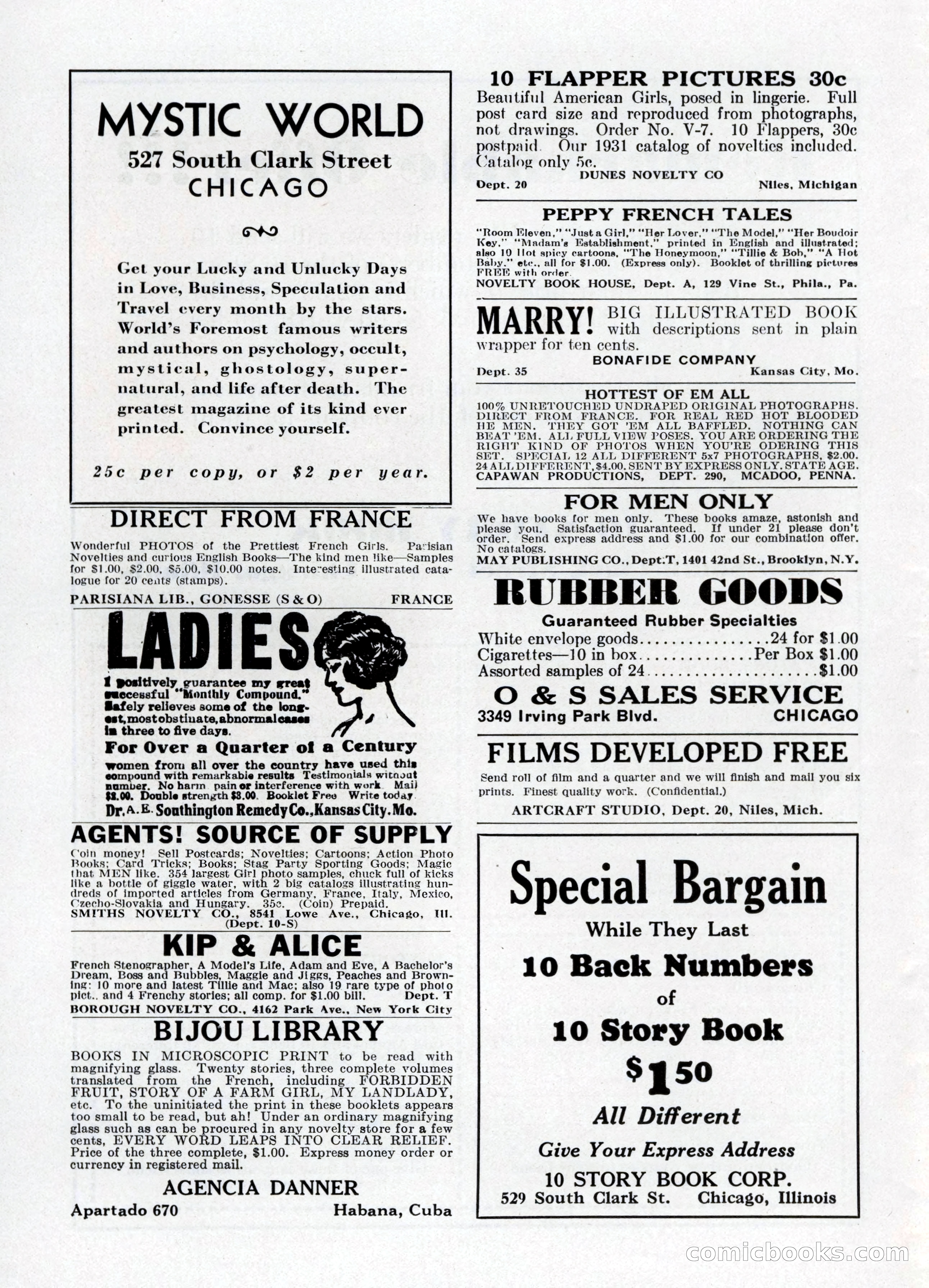 10-Story Book, July 1931 — page 60: Pulp Fiction, 1931