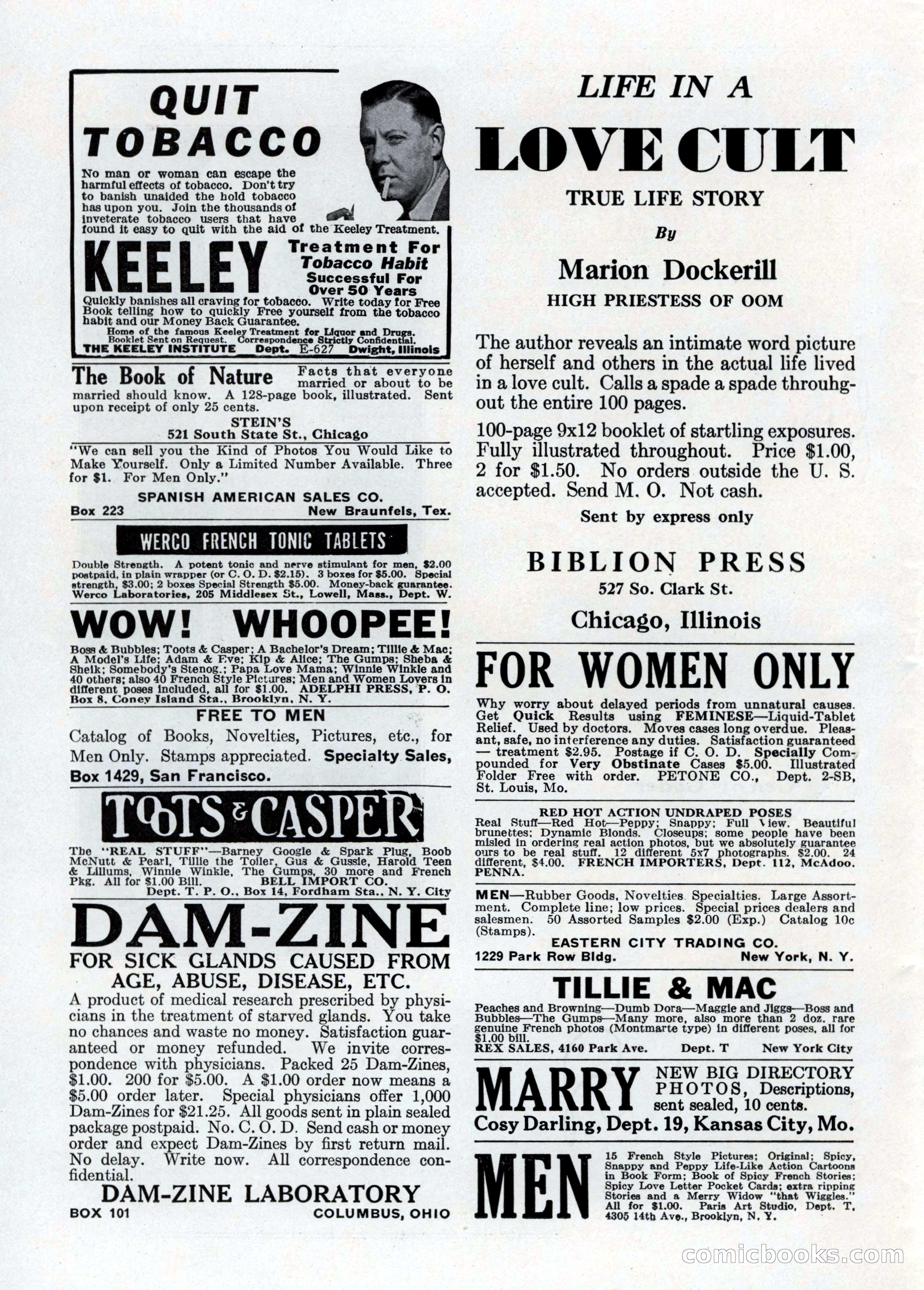 10-Story Book, July 1931 — page 62: Pulp Fiction, 1931