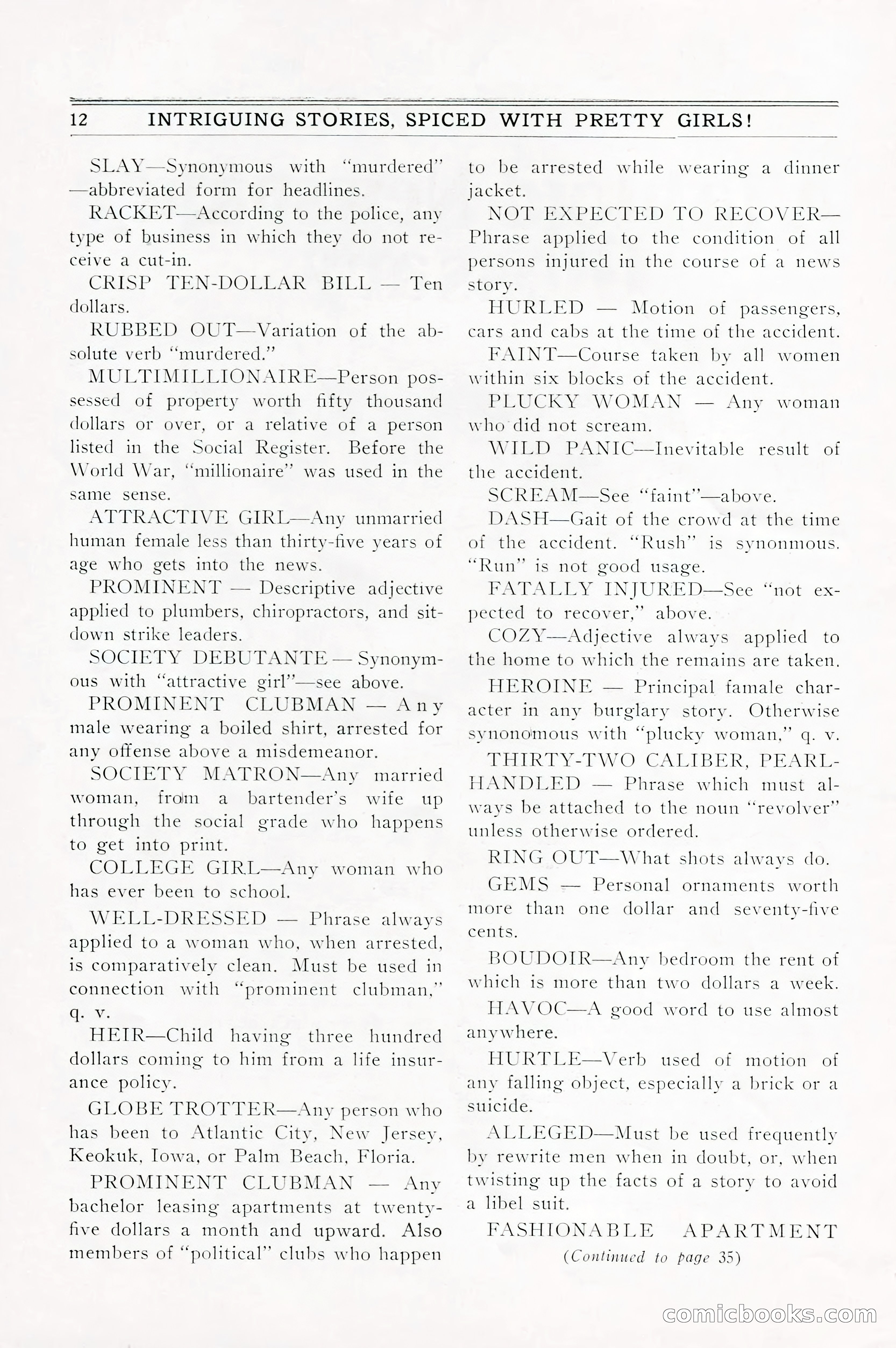 10 Story Book, August 1938 — page 14: Pulp Fiction, 1938