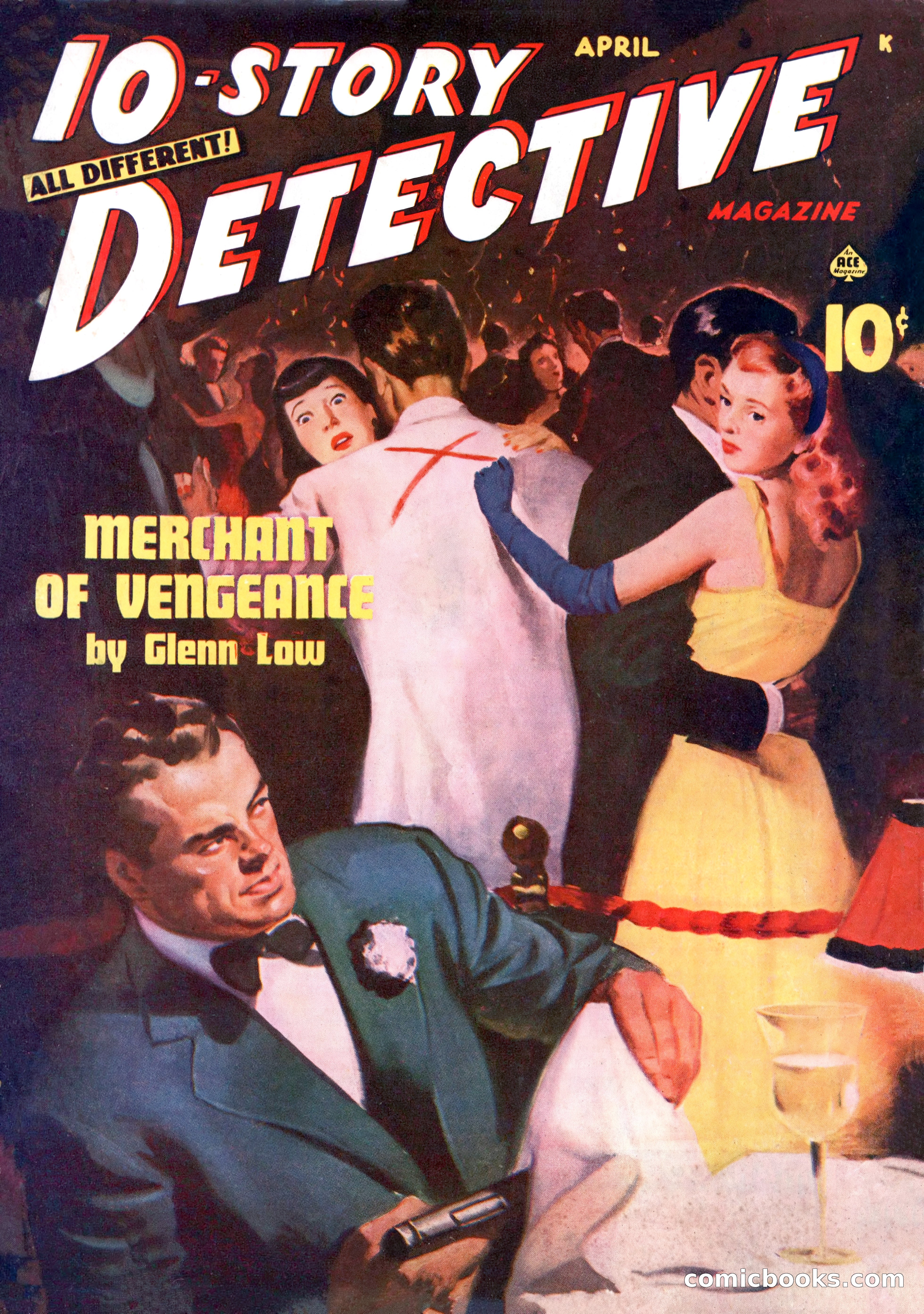10-Story Detective Magazine, April 1946 — page 1: Pulp Fiction, 1946