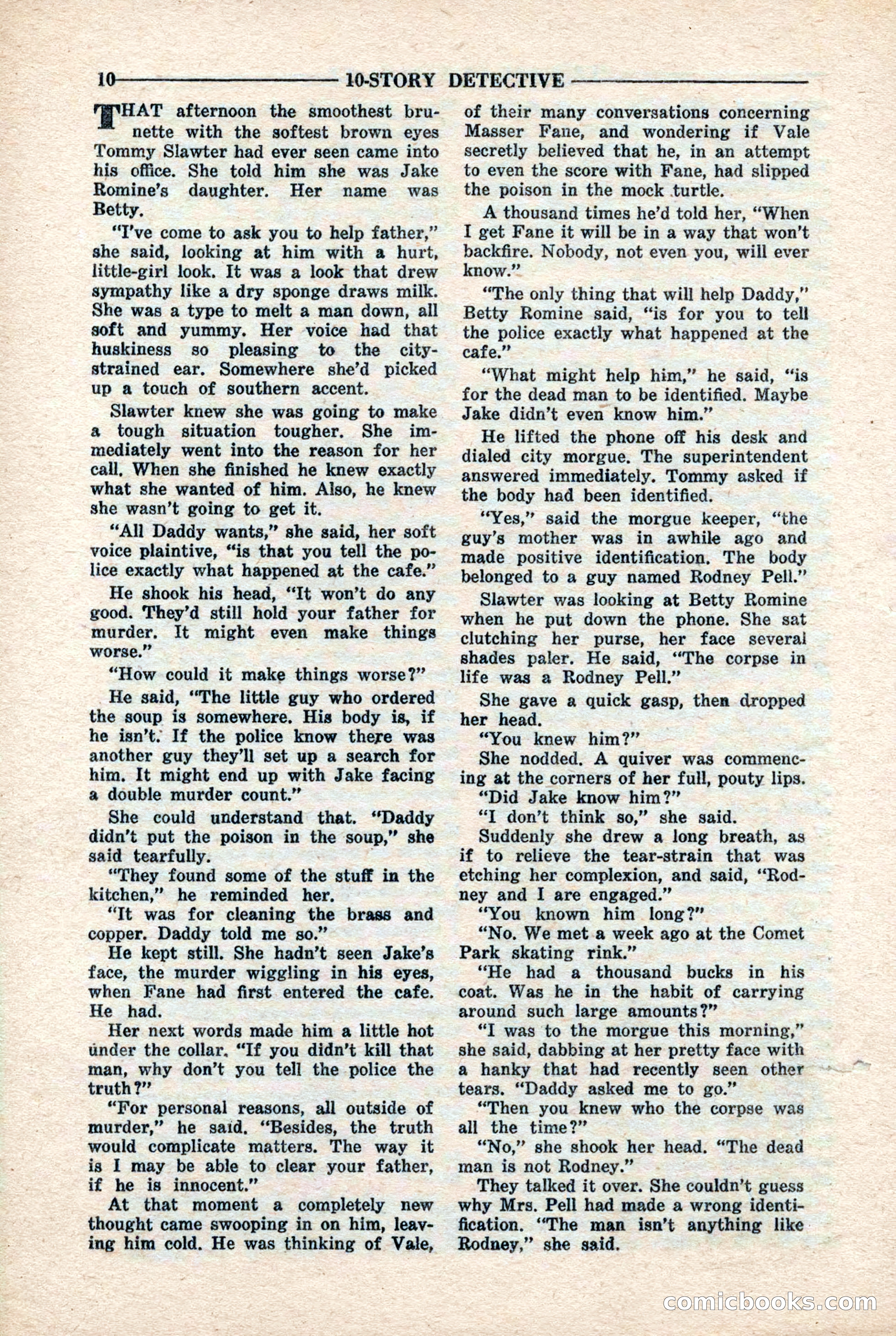 10-Story Detective Magazine, April 1946 — page 12: Pulp Fiction, 1946