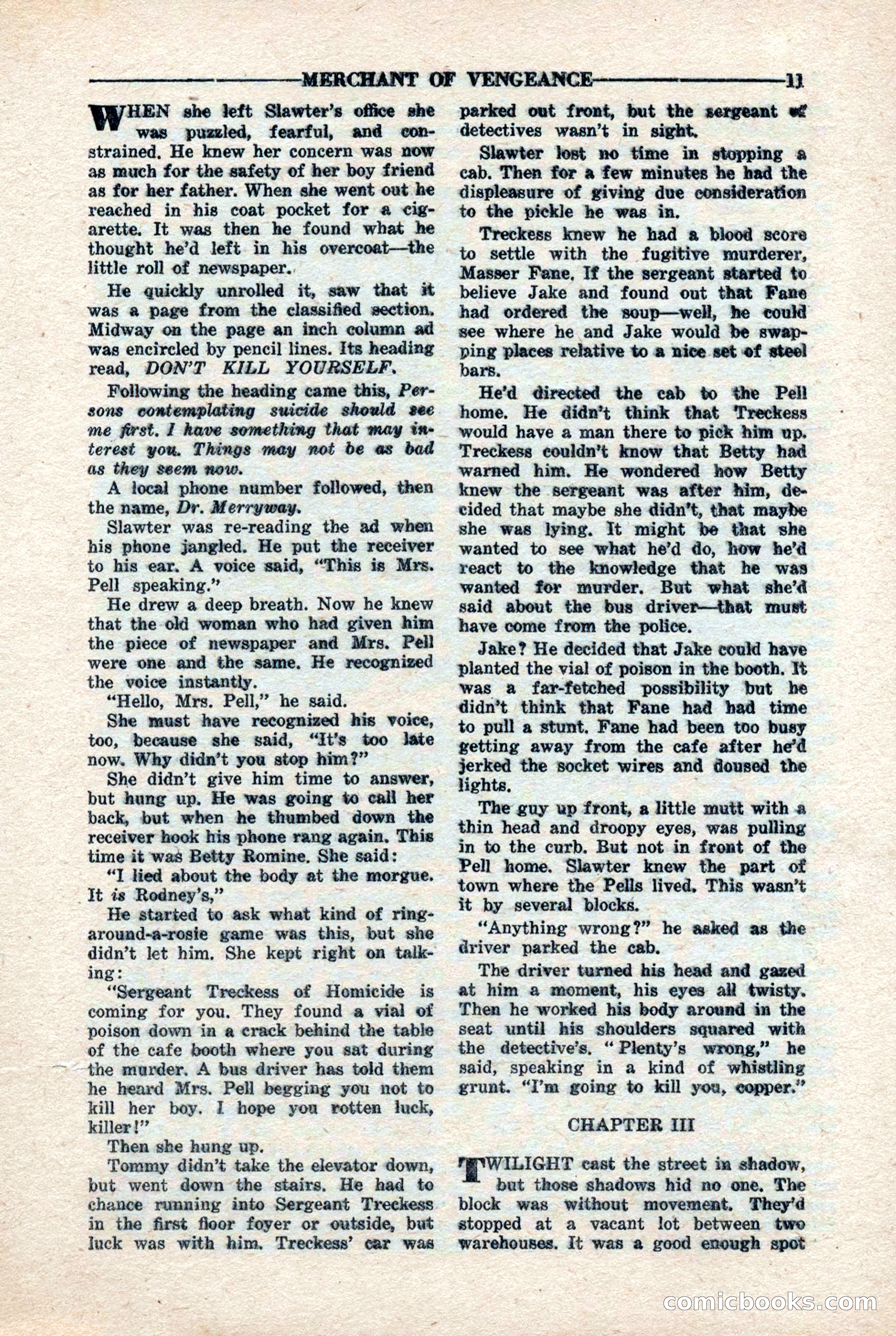 10-Story Detective Magazine, April 1946 — page 13: Pulp Fiction, 1946