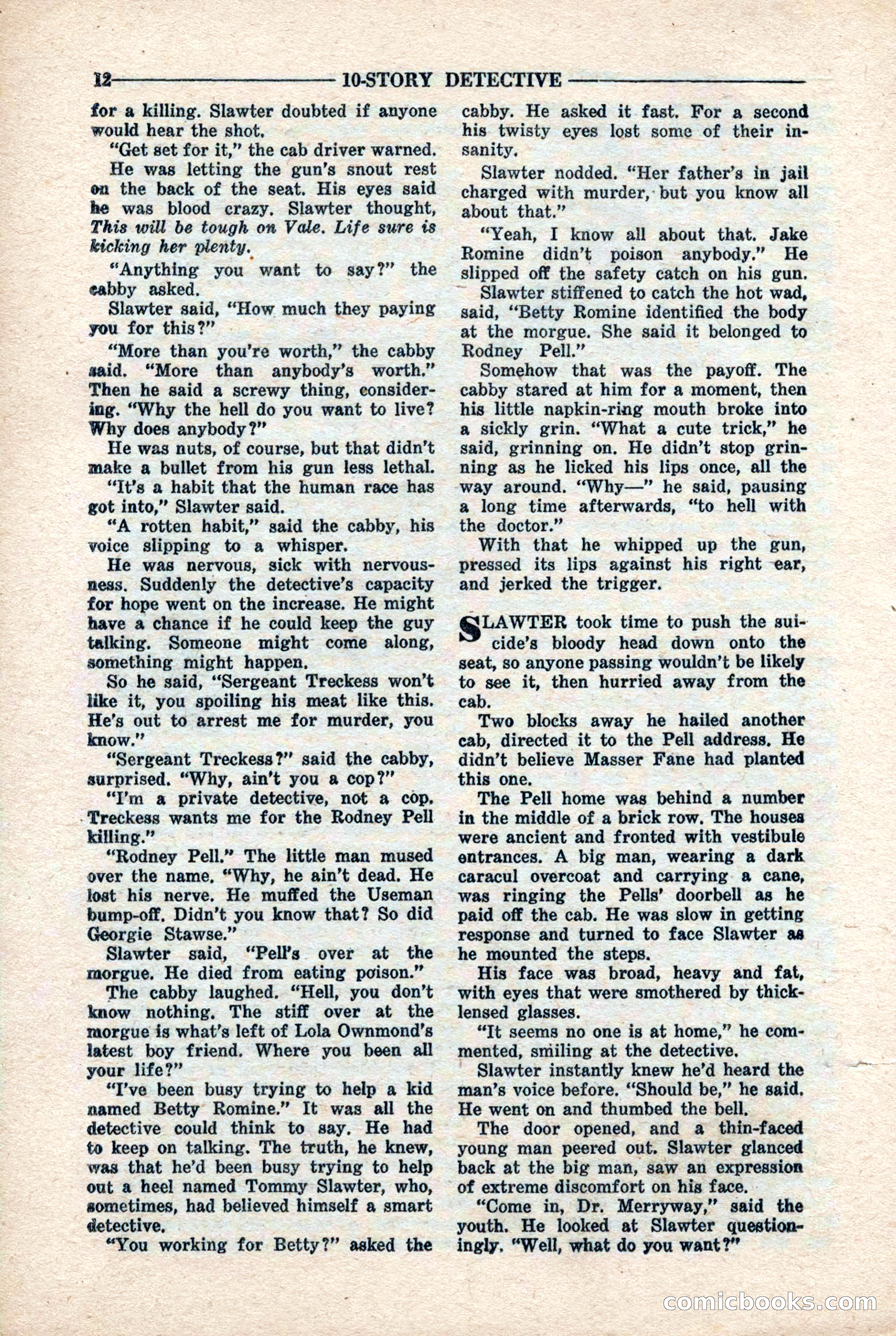 10-Story Detective Magazine, April 1946 — page 14: Pulp Fiction, 1946