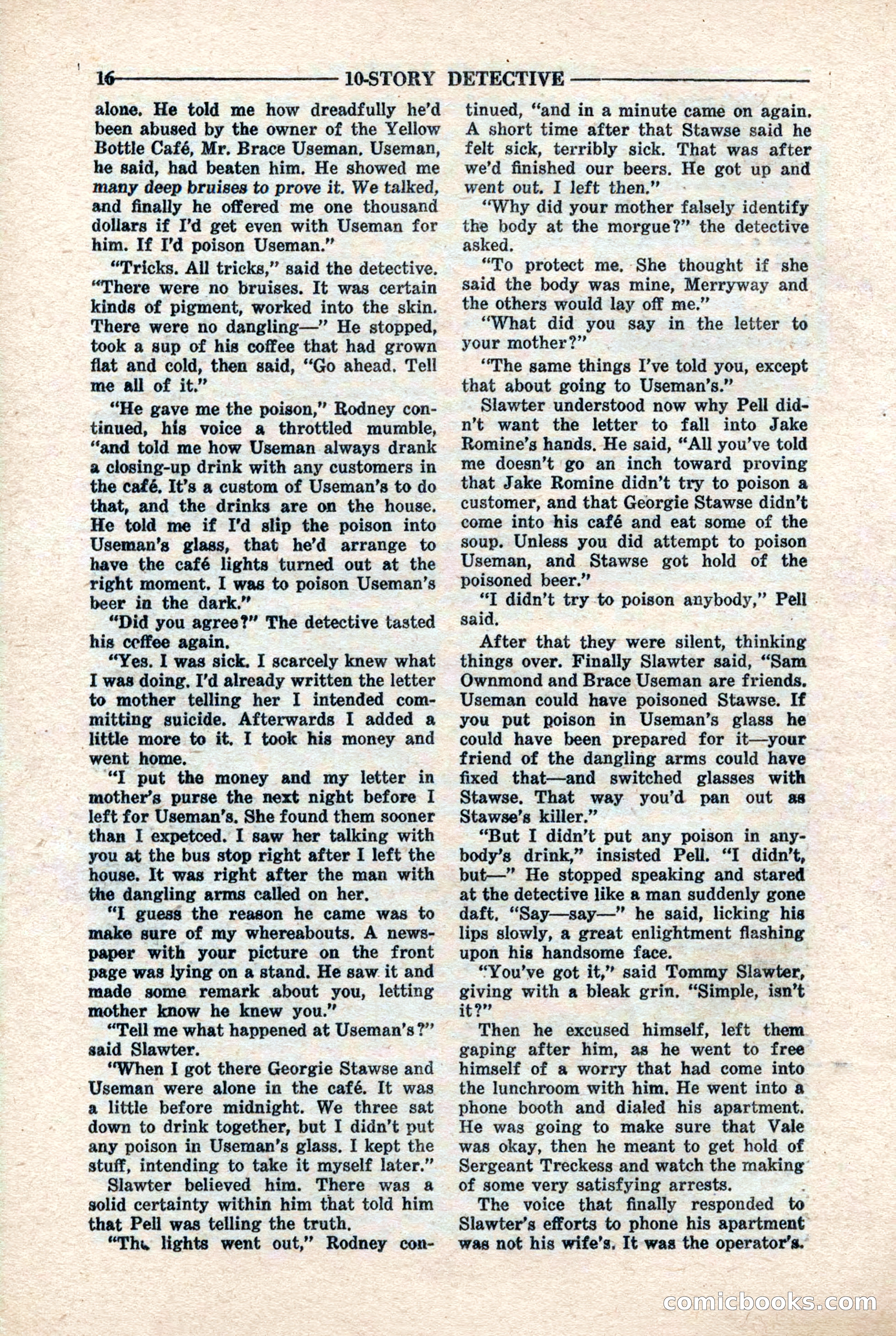 10-Story Detective Magazine, April 1946 — page 18: Pulp Fiction, 1946
