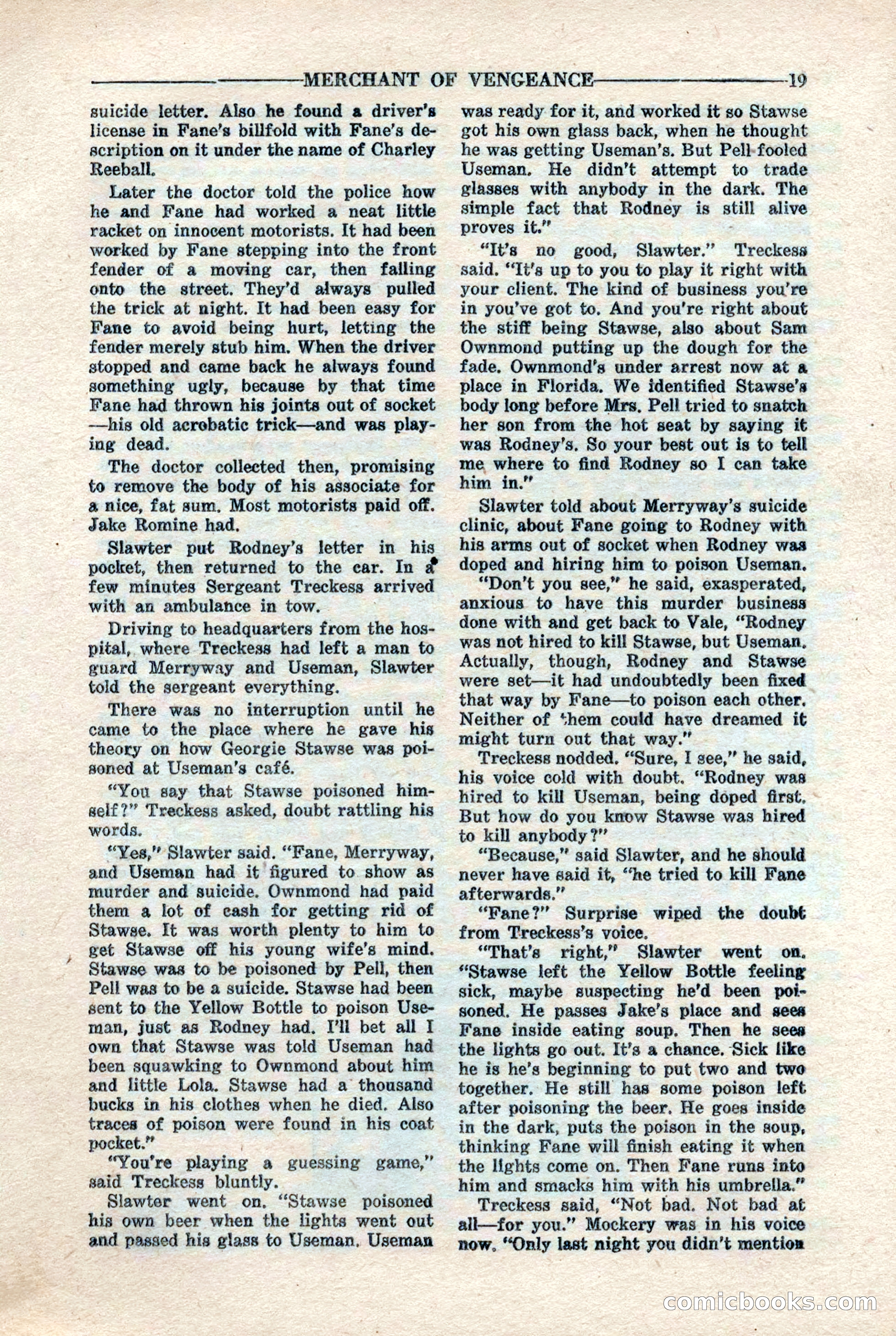 10-Story Detective Magazine, April 1946 — page 21: Pulp Fiction, 1946