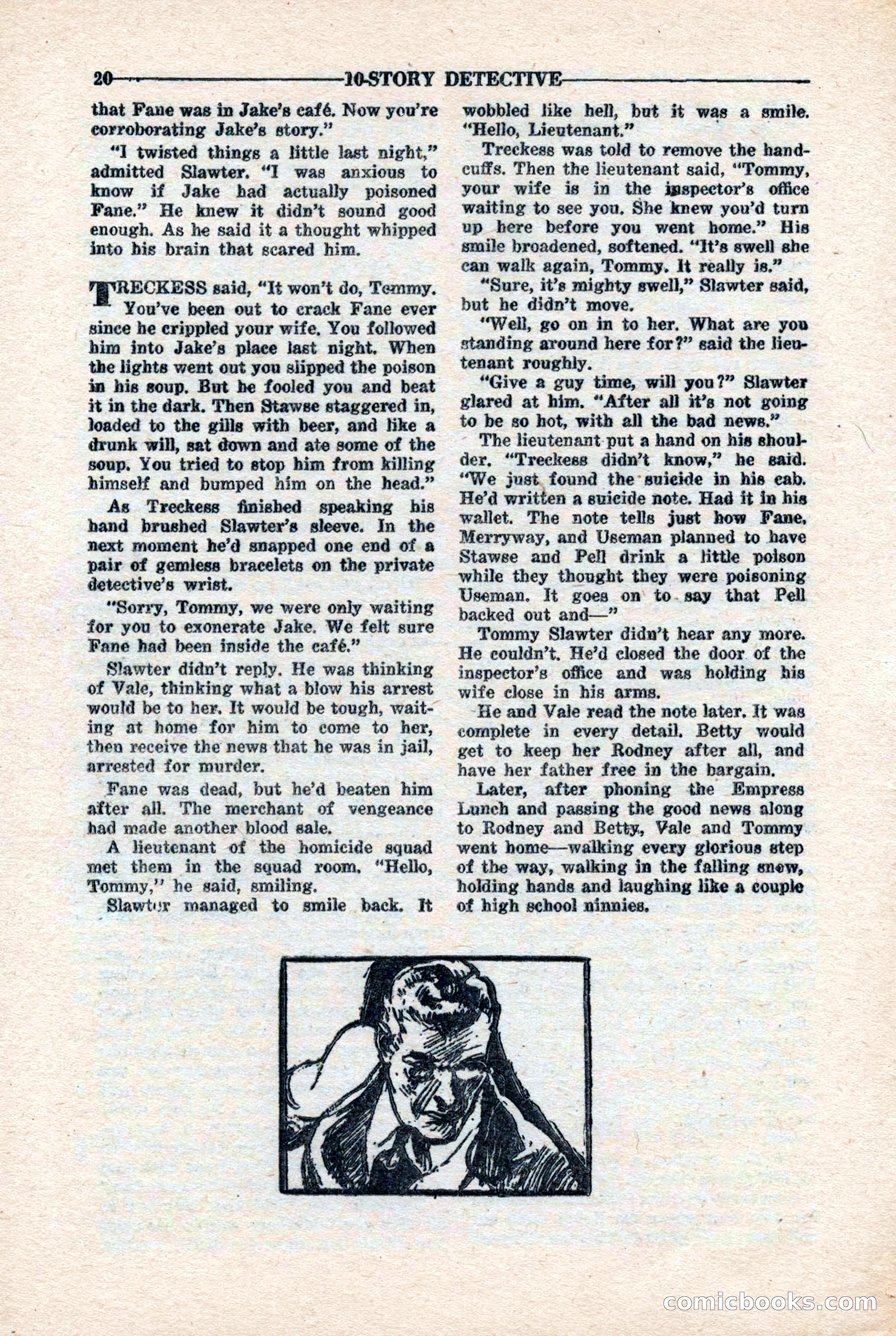 10-Story Detective Magazine, April 1946 — page 22: Pulp Fiction, 1946