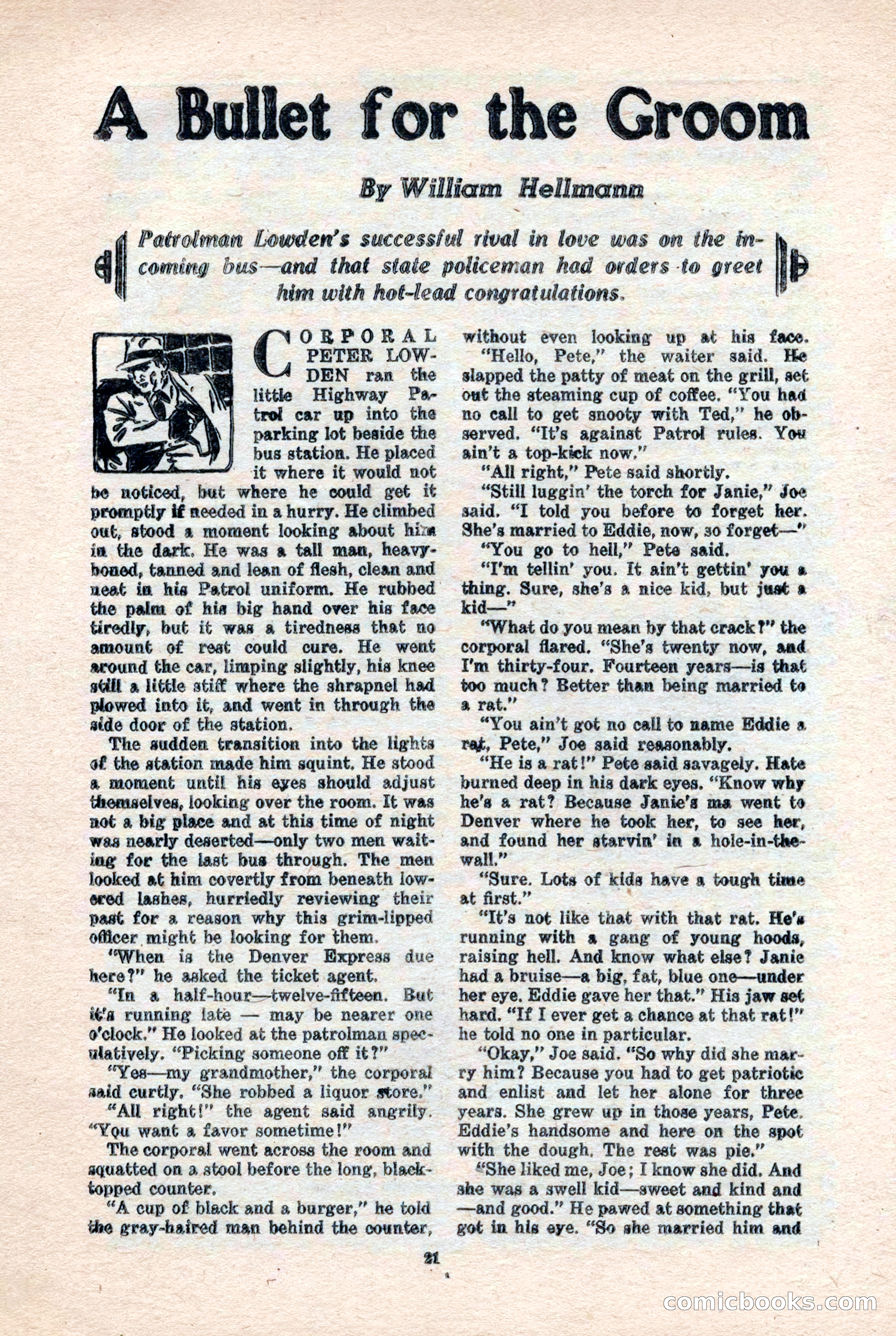10-Story Detective Magazine, April 1946 — page 23: Pulp Fiction, 1946