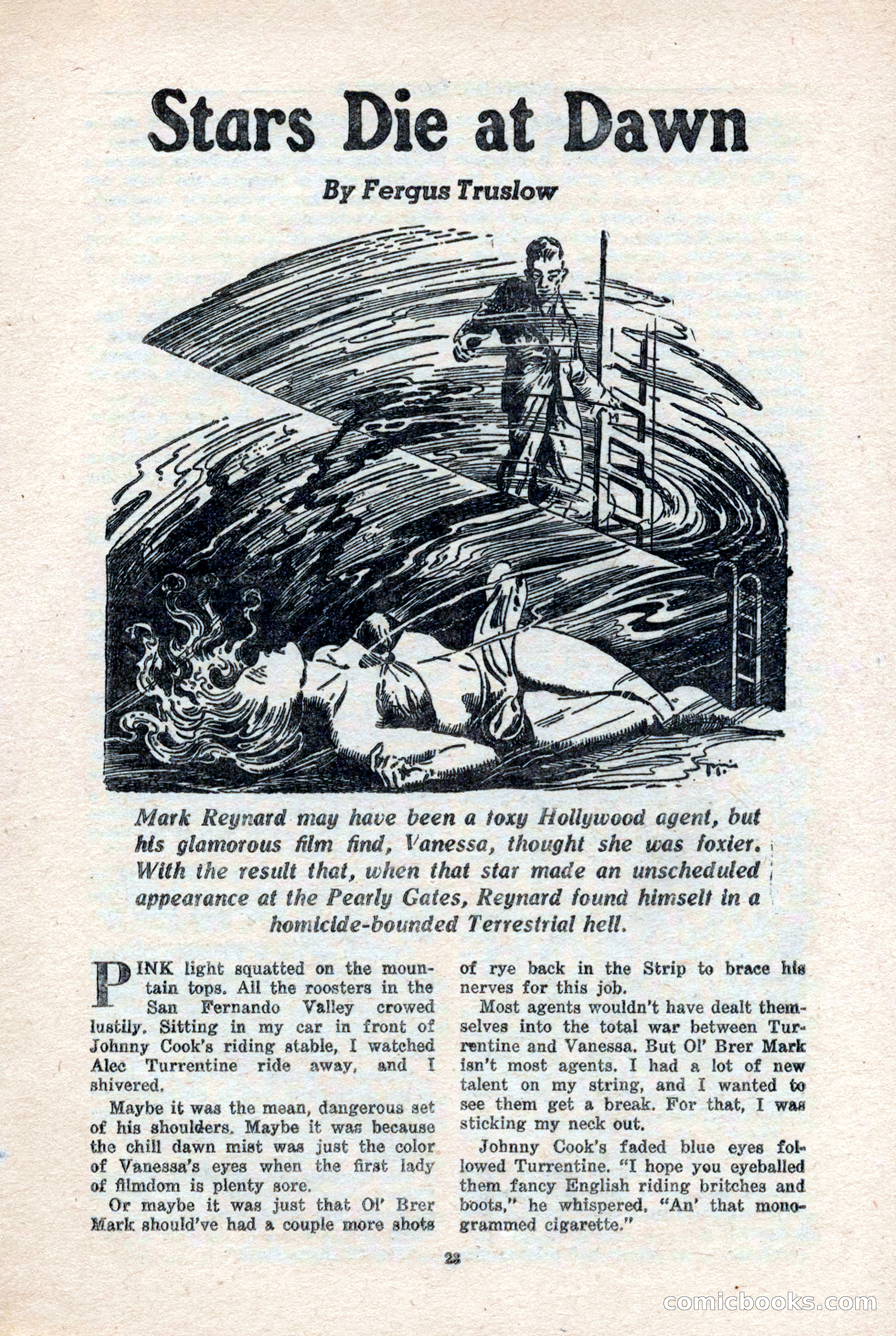 10-Story Detective Magazine, April 1946 — page 25: Pulp Fiction, 1946