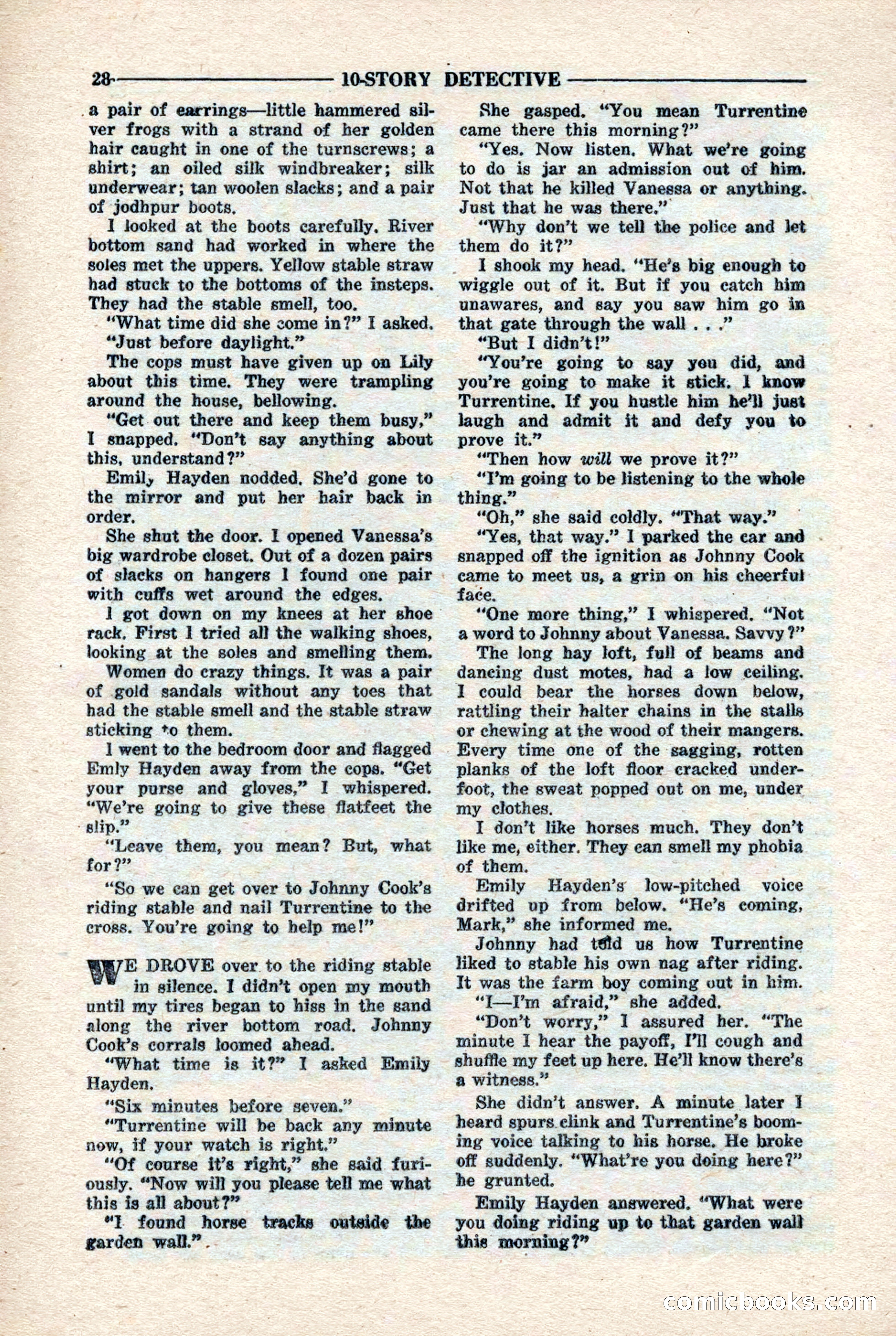 10-Story Detective Magazine, April 1946 — page 30: Pulp Fiction, 1946
