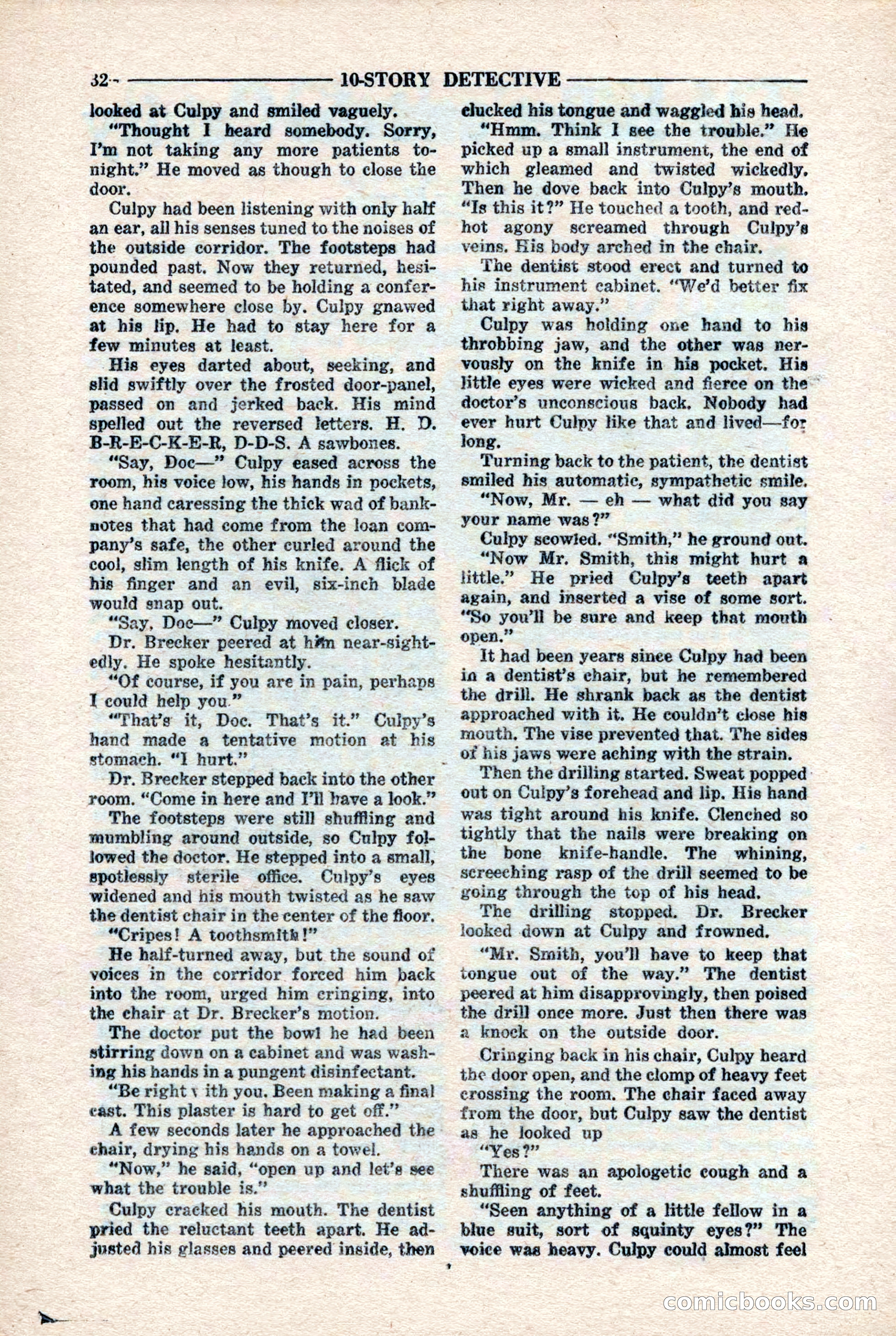 10-Story Detective Magazine, April 1946 — page 34: Pulp Fiction, 1946