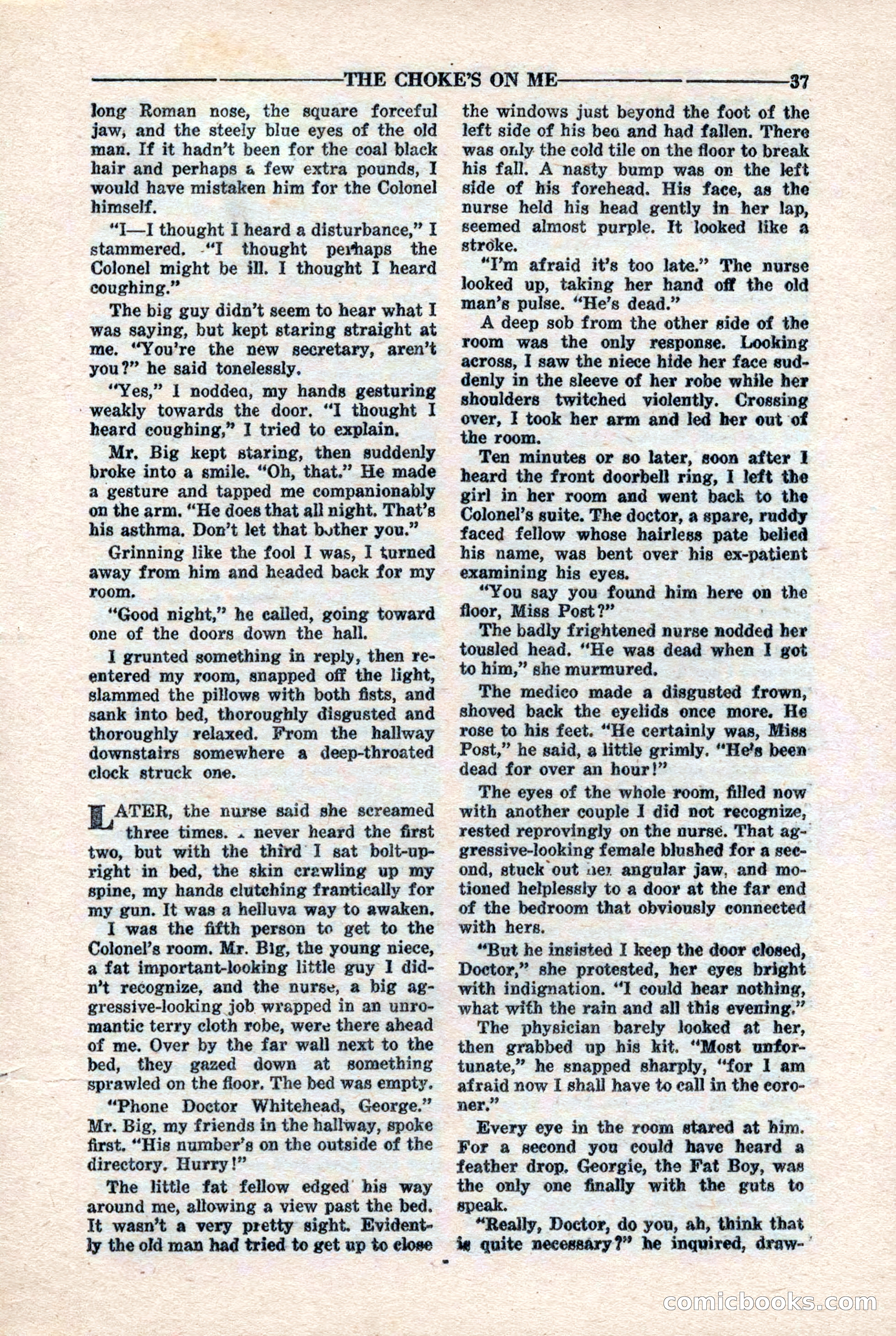10-Story Detective Magazine, April 1946 — page 39: Pulp Fiction, 1946