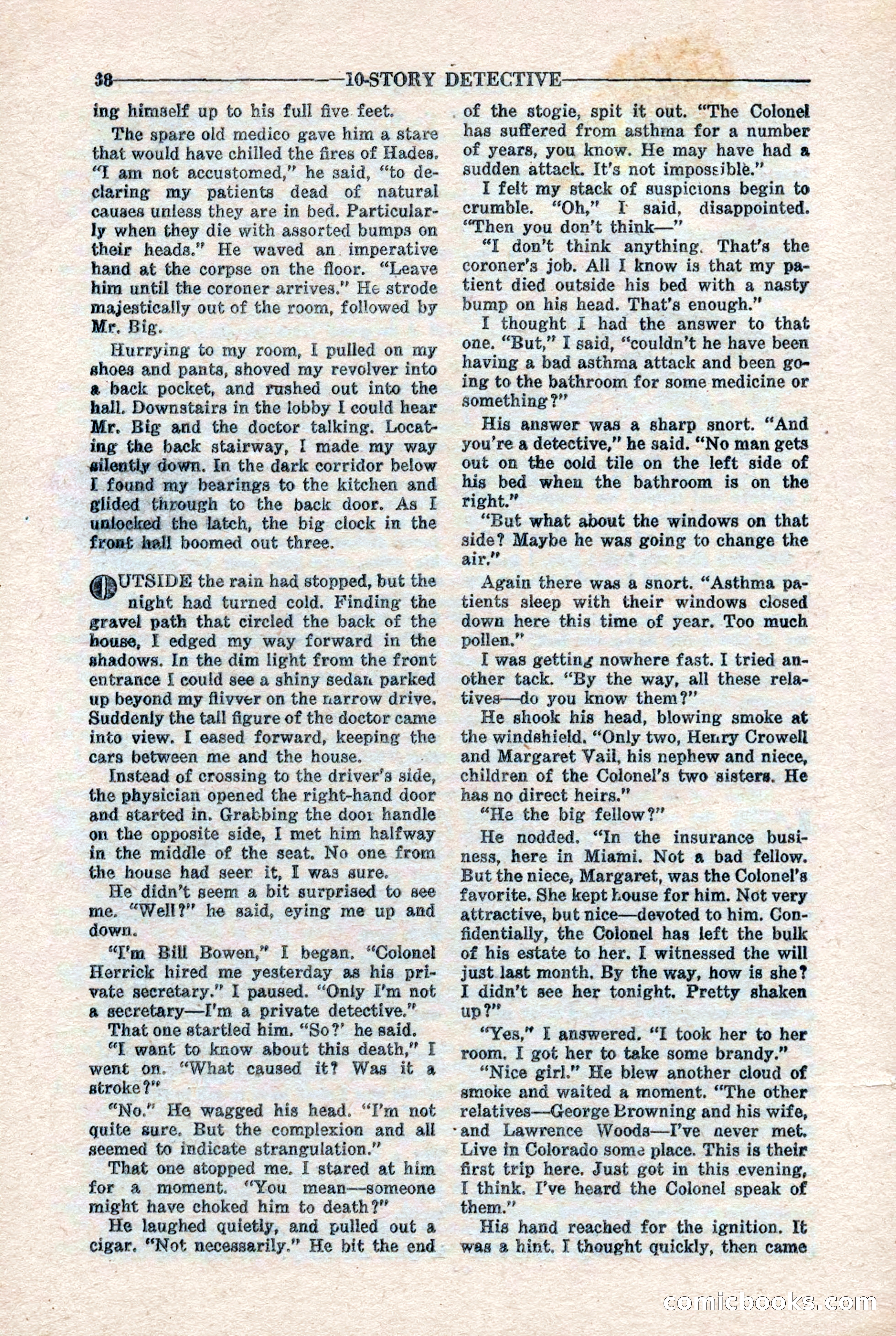 10-Story Detective Magazine, April 1946 — page 40: Pulp Fiction, 1946