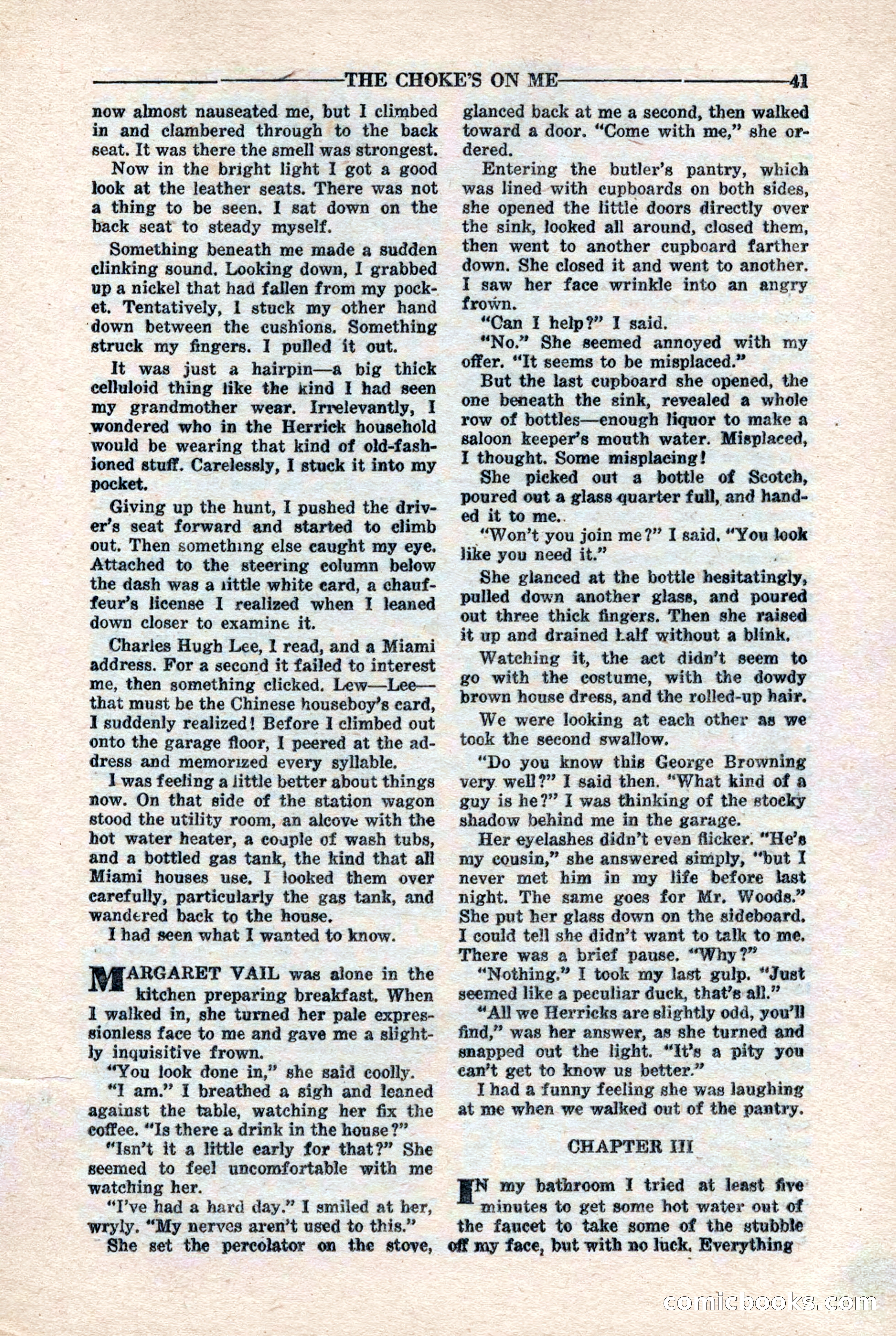 10-Story Detective Magazine, April 1946 — page 43: Pulp Fiction, 1946