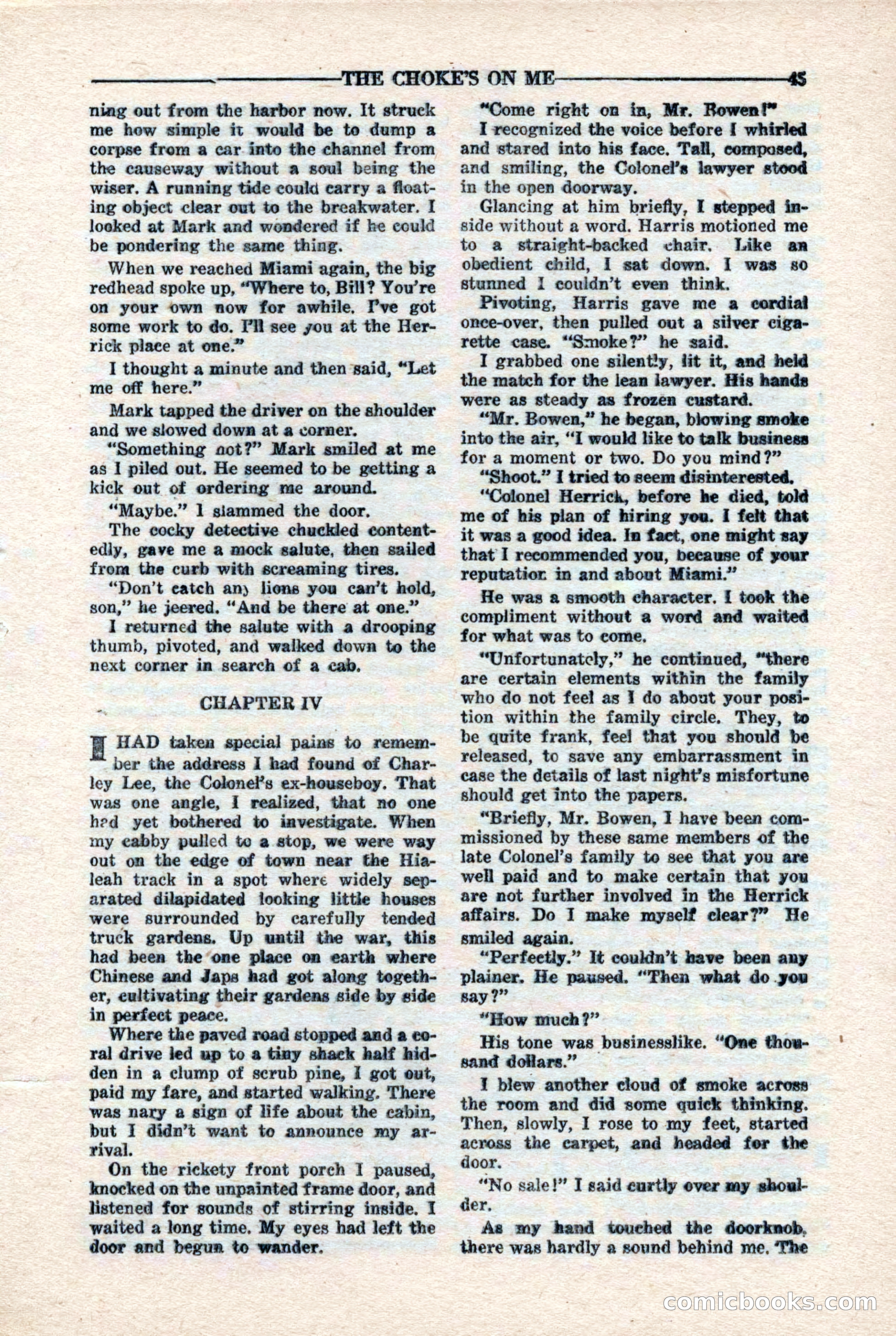 10-Story Detective Magazine, April 1946 — page 47: Pulp Fiction, 1946