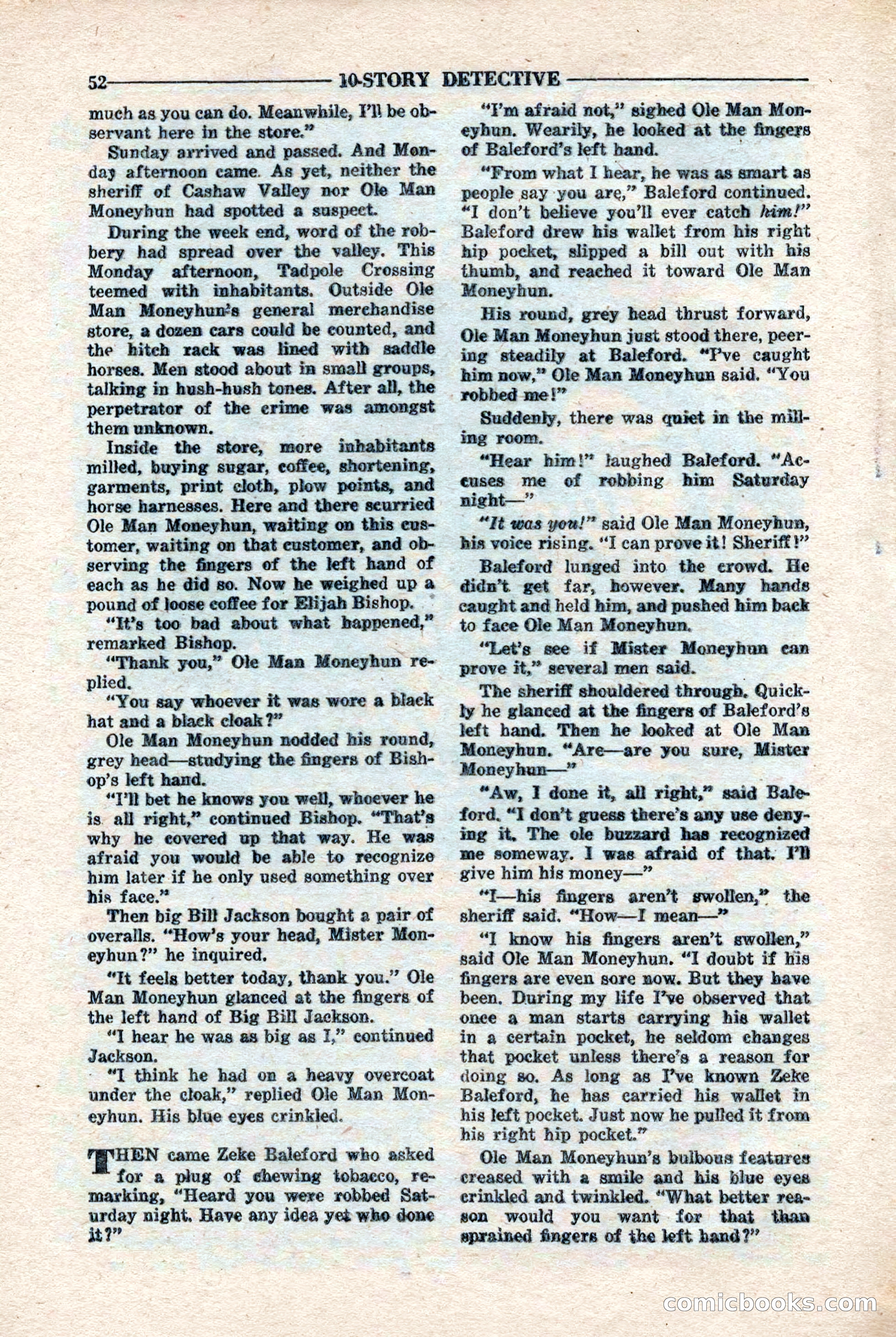 10-Story Detective Magazine, April 1946 — page 54: Pulp Fiction, 1946