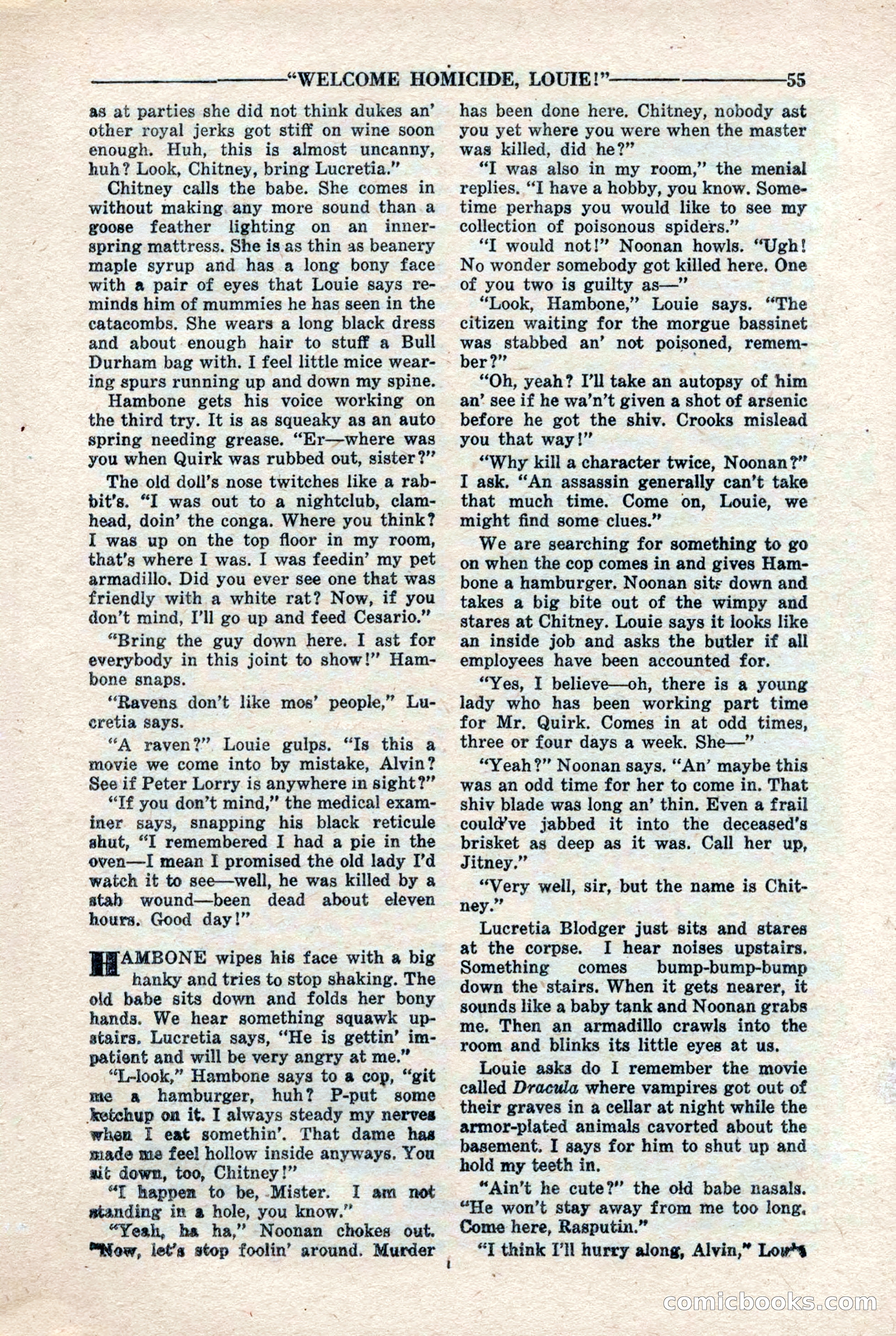 10-Story Detective Magazine, April 1946 — page 57: Pulp Fiction, 1946