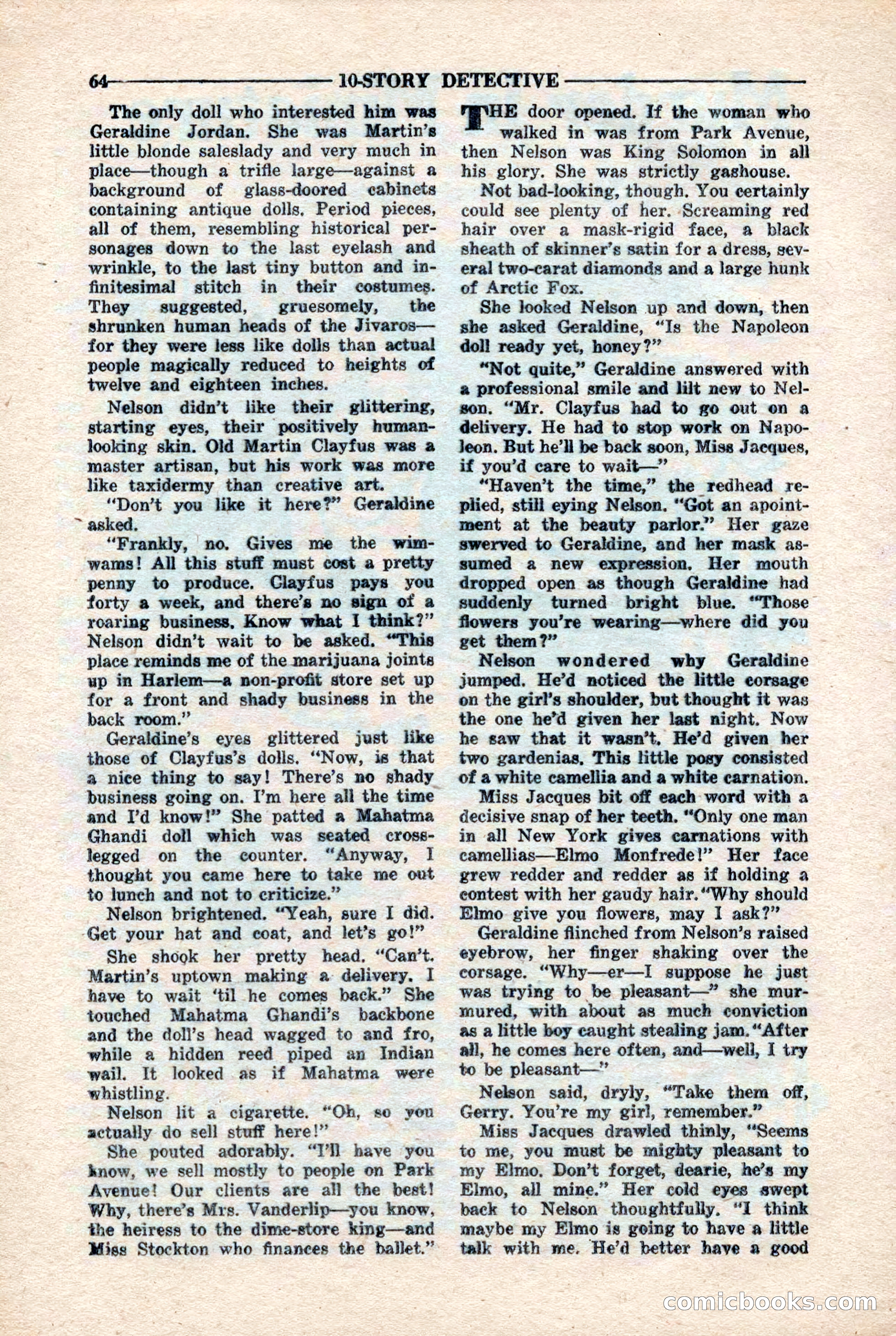 10-Story Detective Magazine, April 1946 — page 66: Pulp Fiction, 1946
