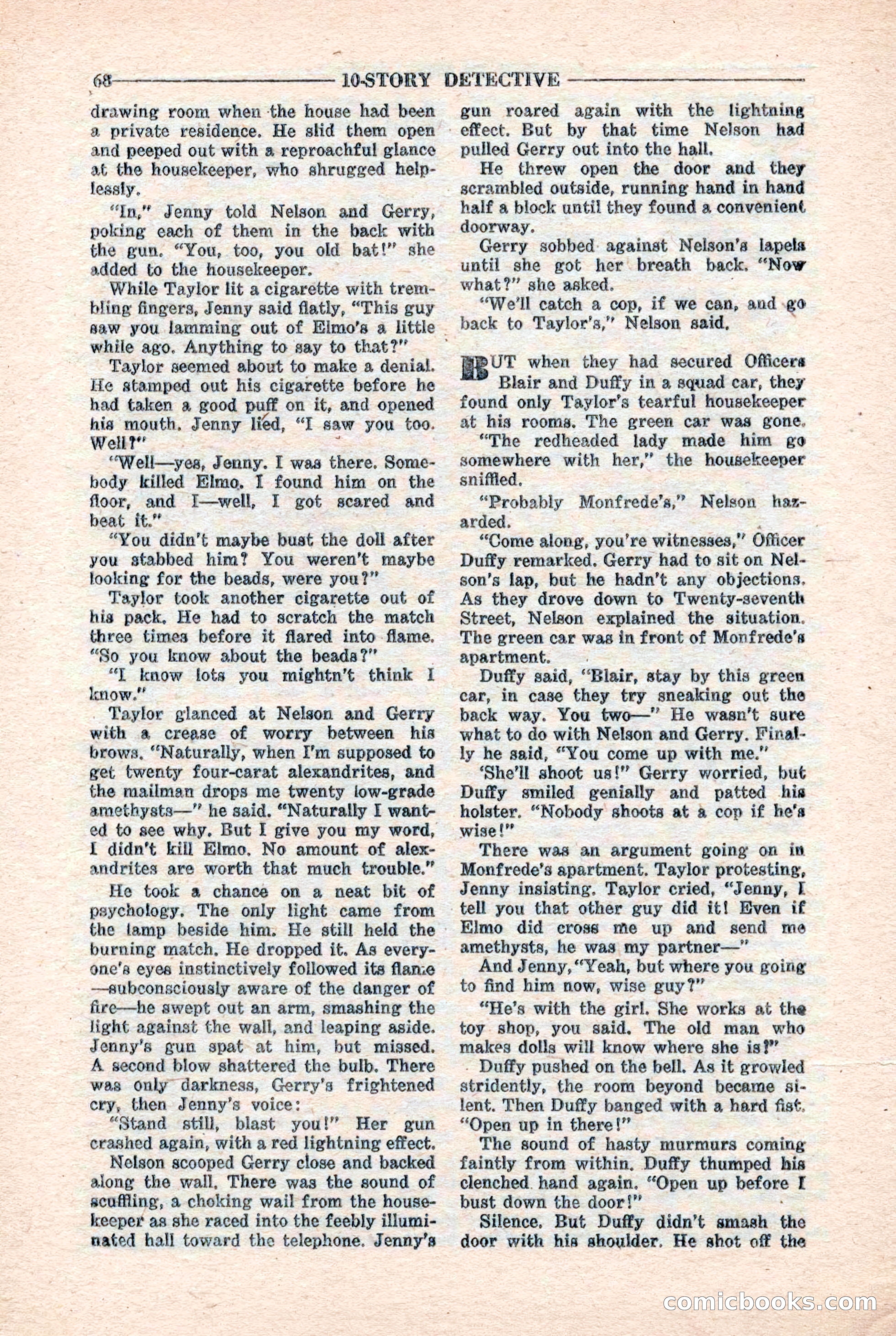 10-Story Detective Magazine, April 1946 — page 70: Pulp Fiction, 1946