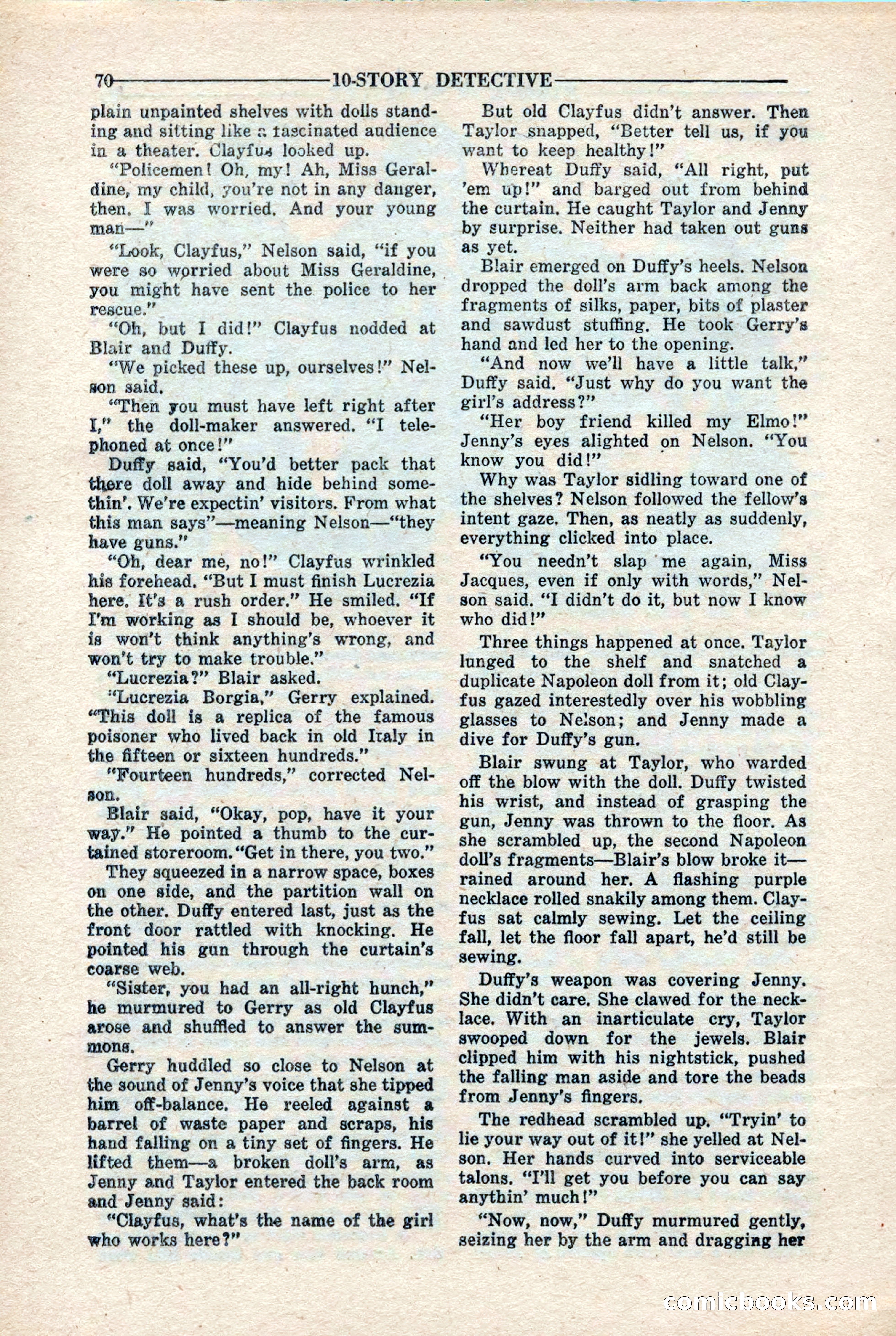 10-Story Detective Magazine, April 1946 — page 72: Pulp Fiction, 1946