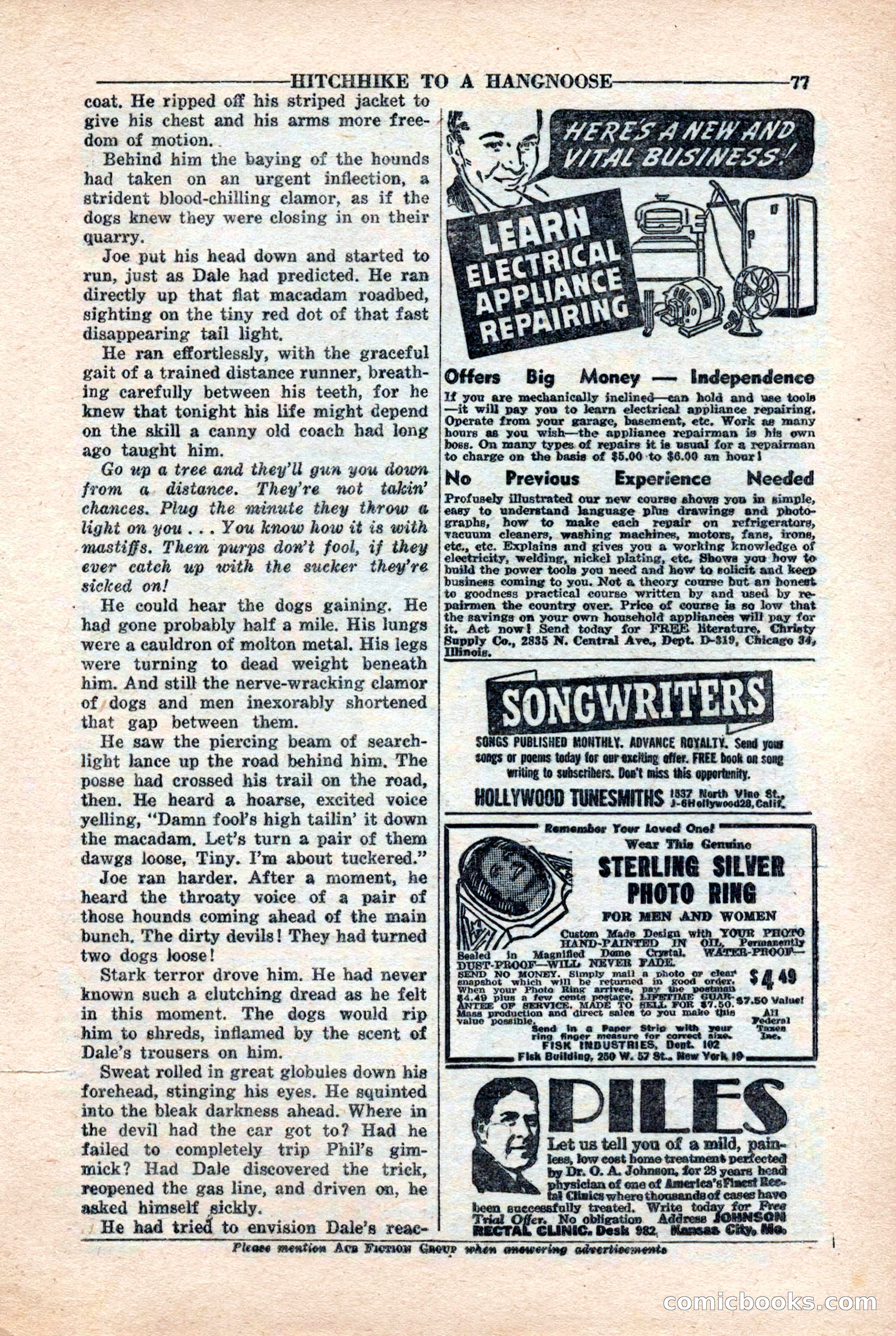 10-Story Detective Magazine, April 1946 — page 79: Pulp Fiction, 1946