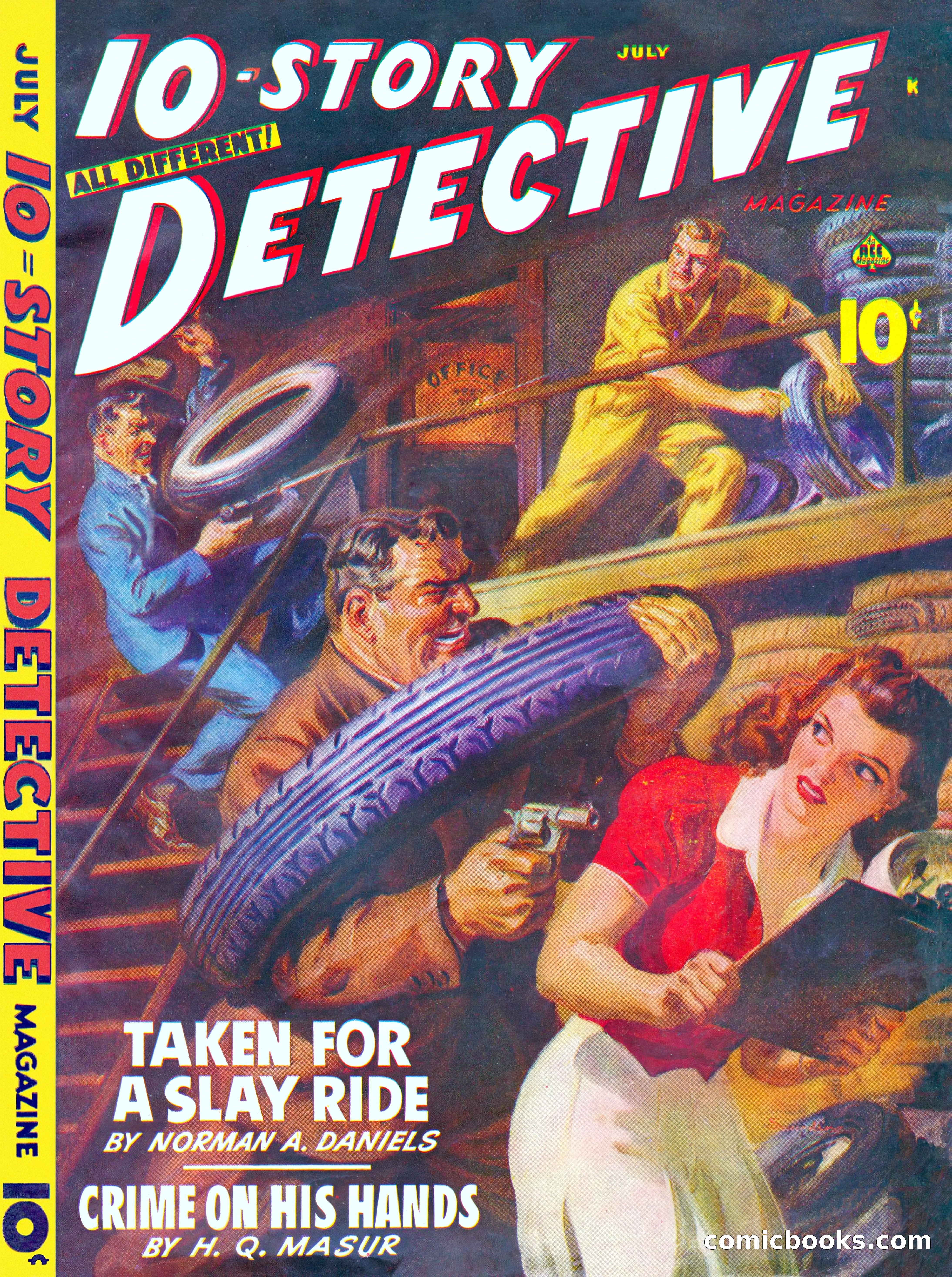 10 Story Detective, July 1942 — page 1: Pulp Fiction, 1942