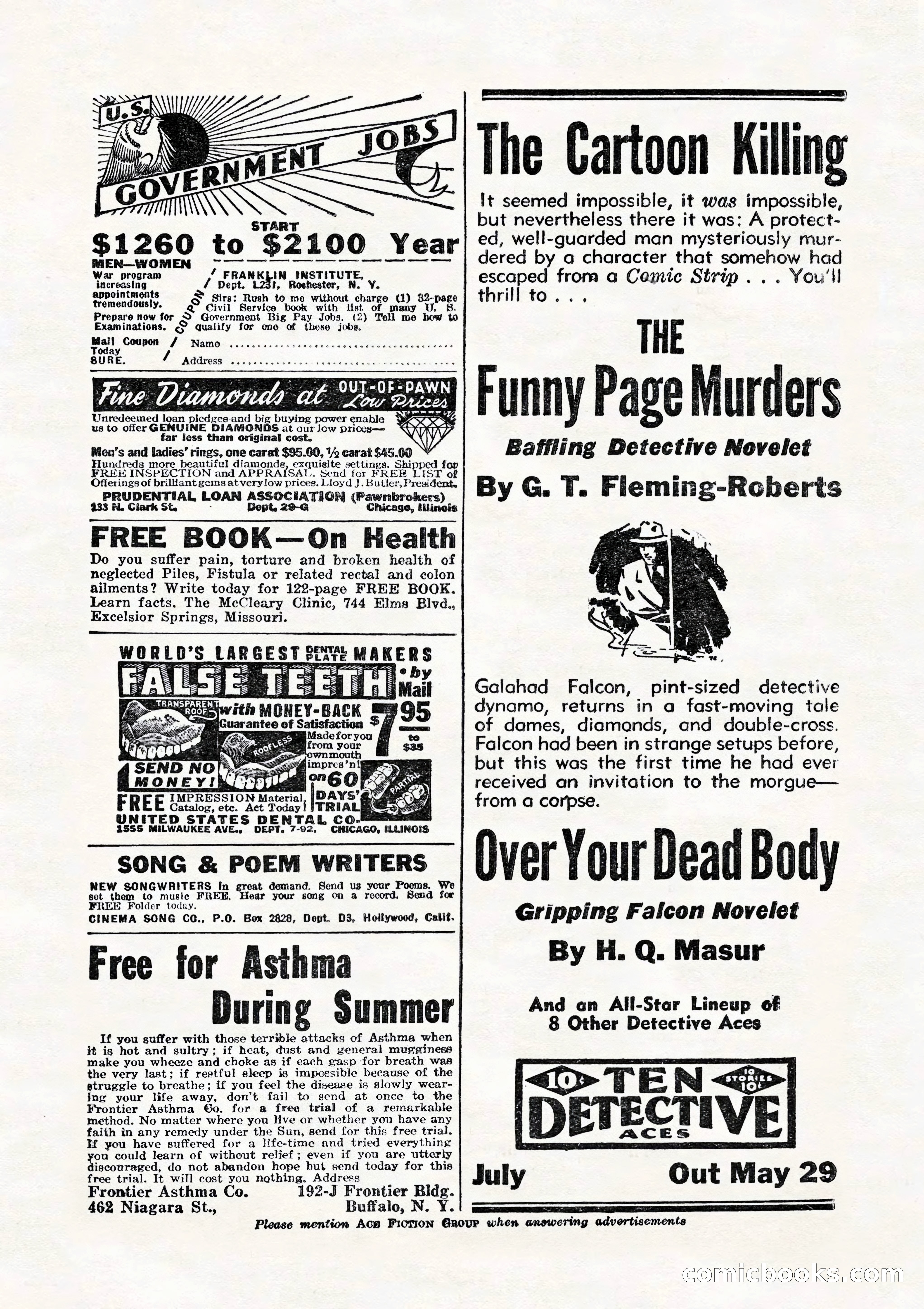 10 Story Detective, July 1942 — page 6: Pulp Fiction, 1942