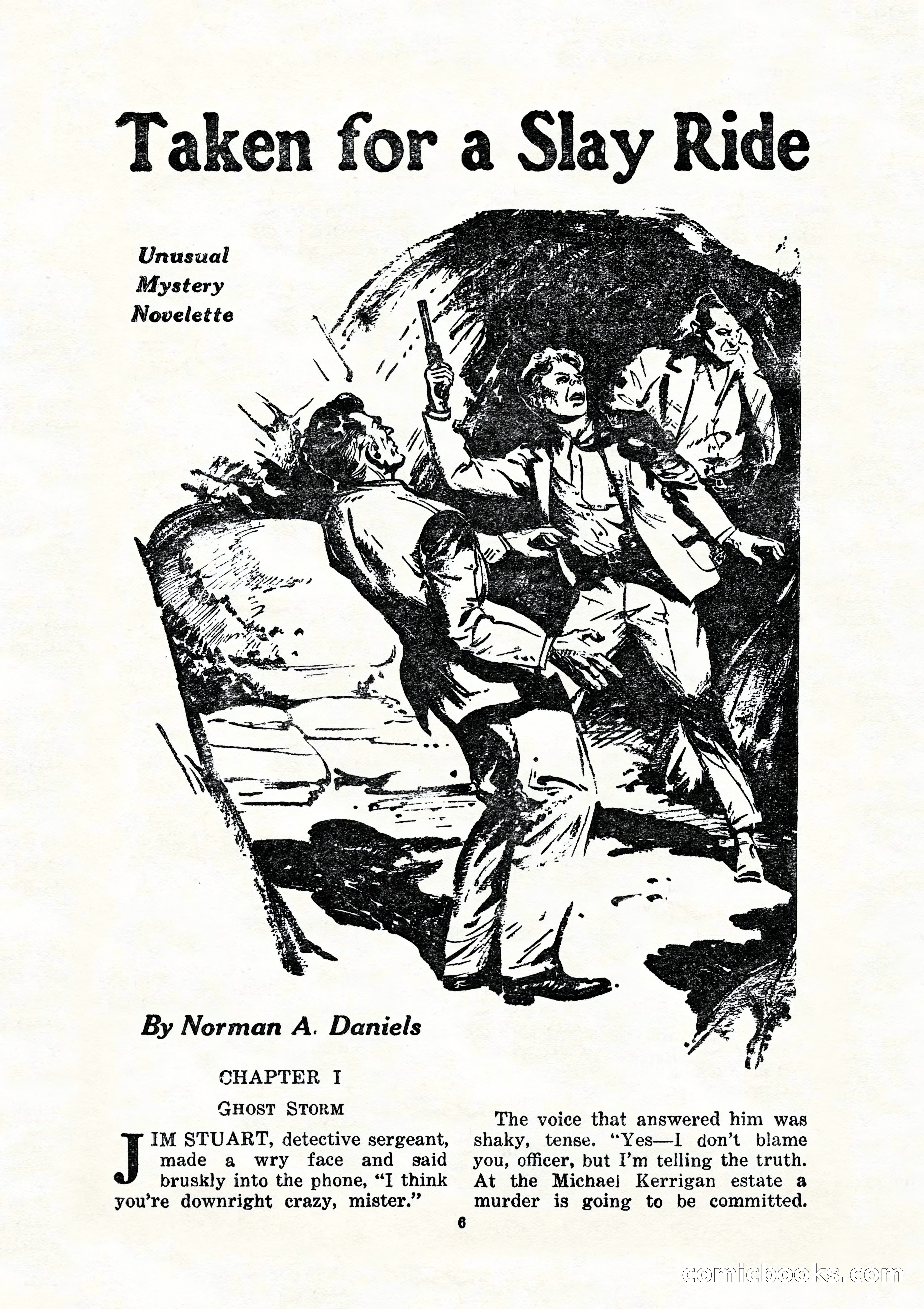 10 Story Detective, July 1942 — page 8: Pulp Fiction, 1942