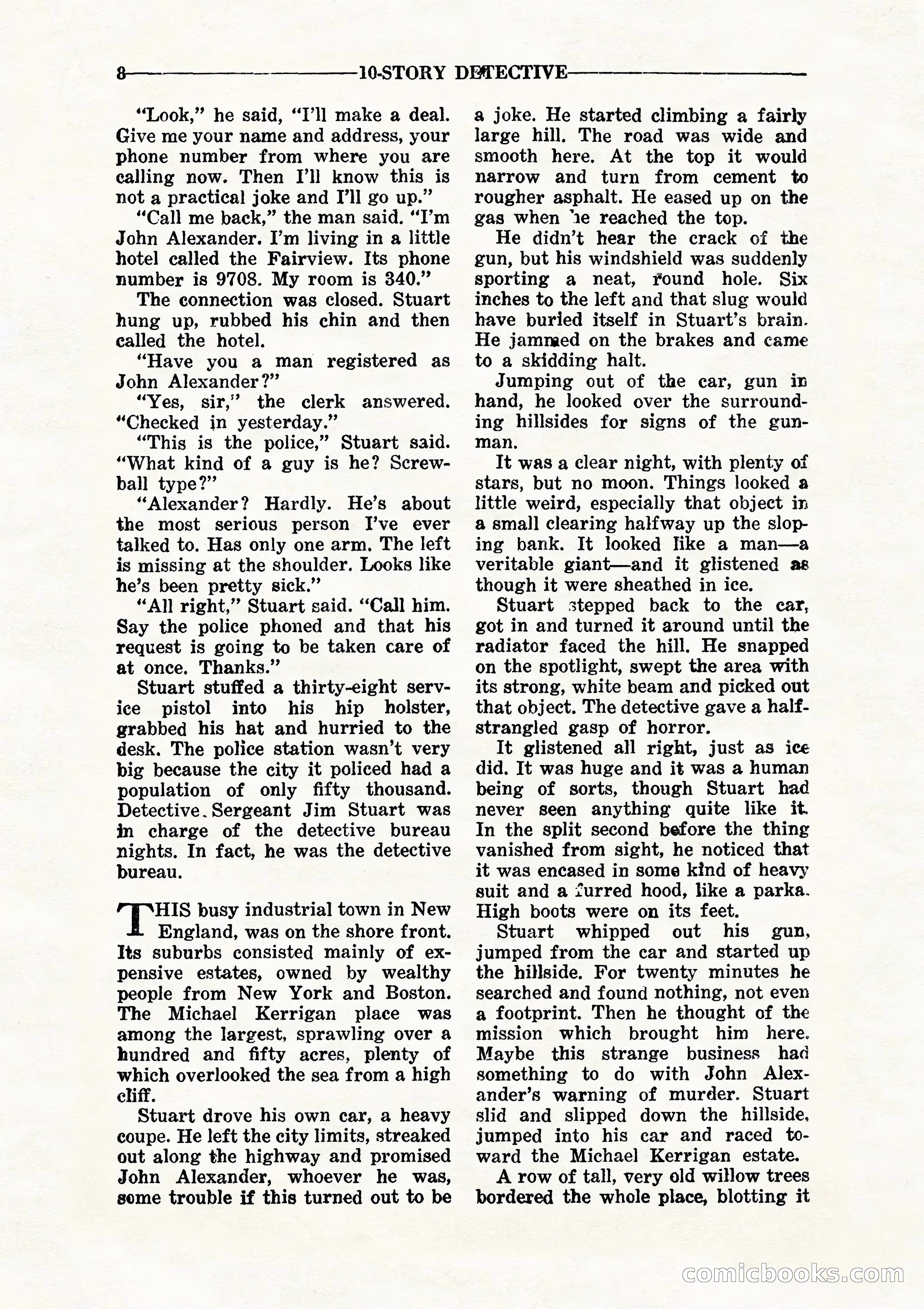 10 Story Detective, July 1942 — page 10: Pulp Fiction, 1942