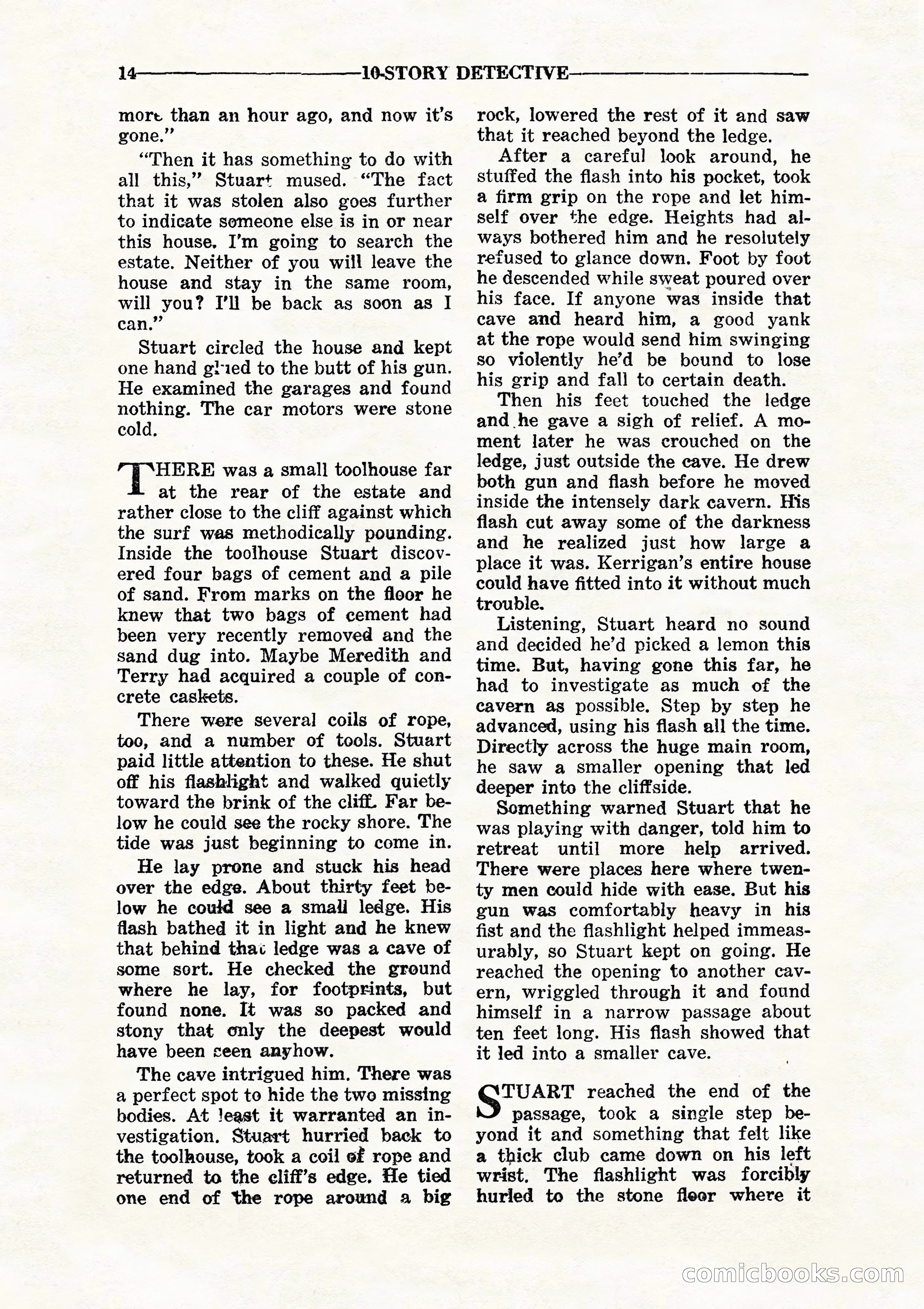 10 Story Detective, July 1942 — page 16: Pulp Fiction, 1942