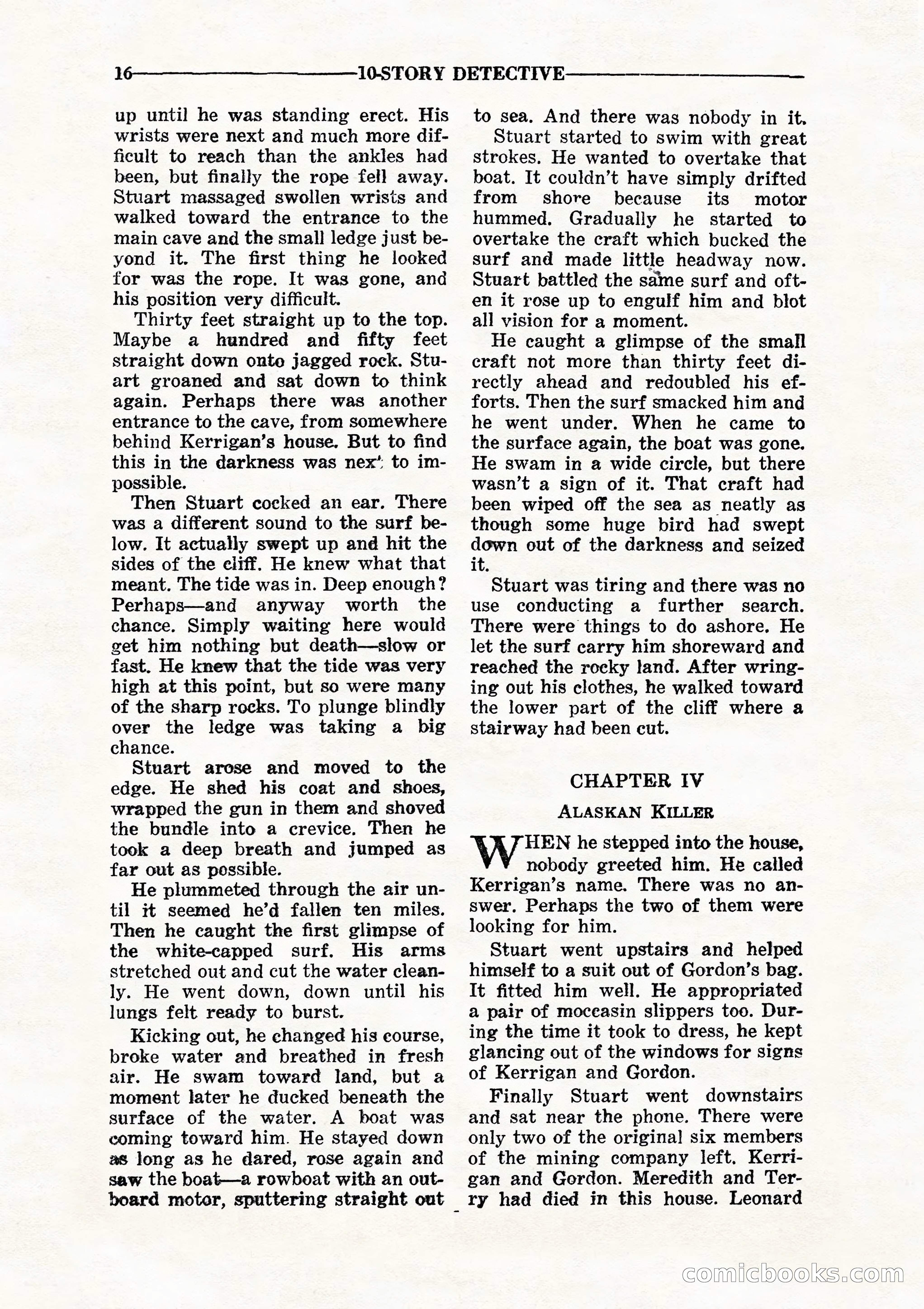 10 Story Detective, July 1942 — page 18: Pulp Fiction, 1942