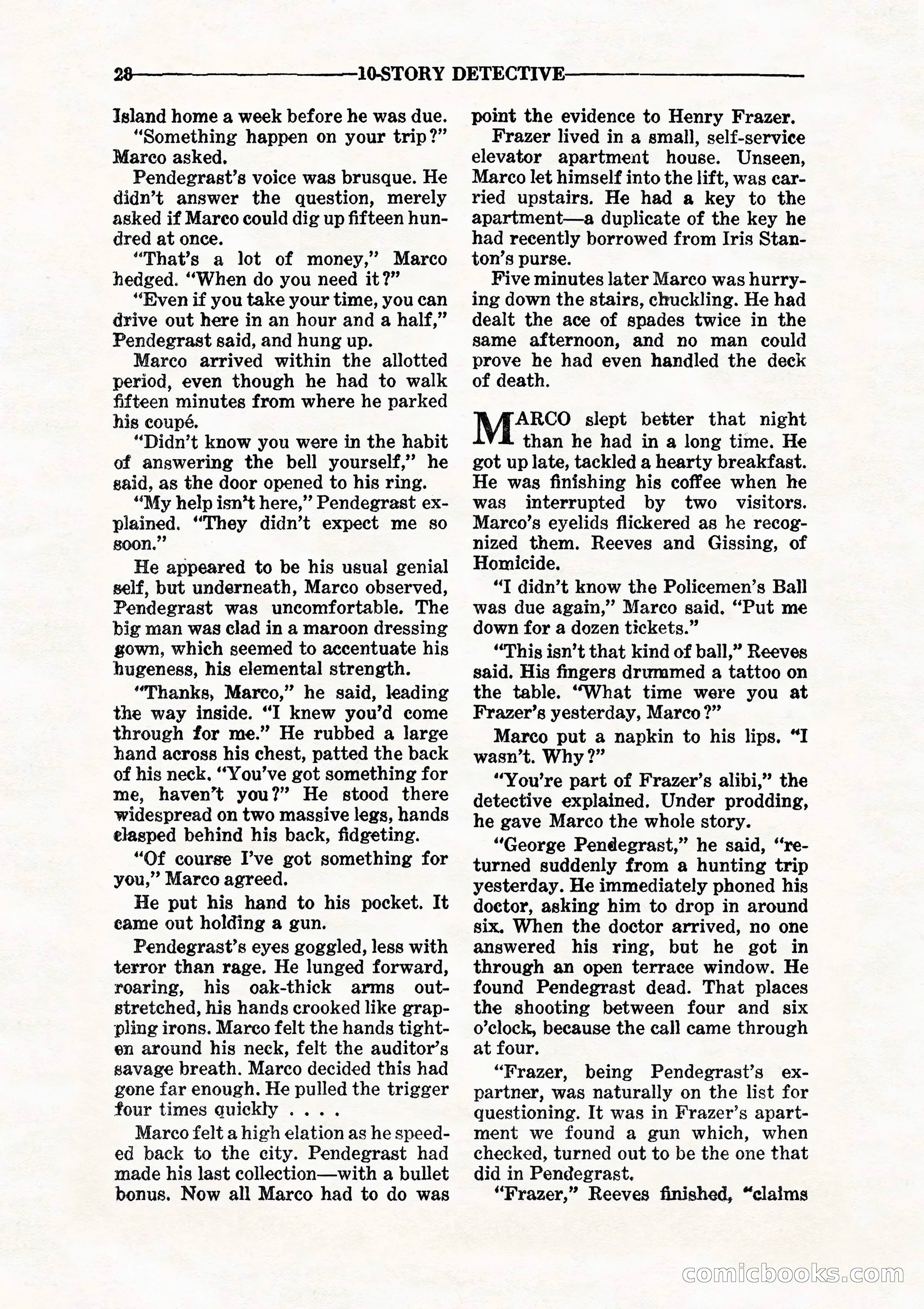 10 Story Detective, July 1942 — page 30: Pulp Fiction, 1942