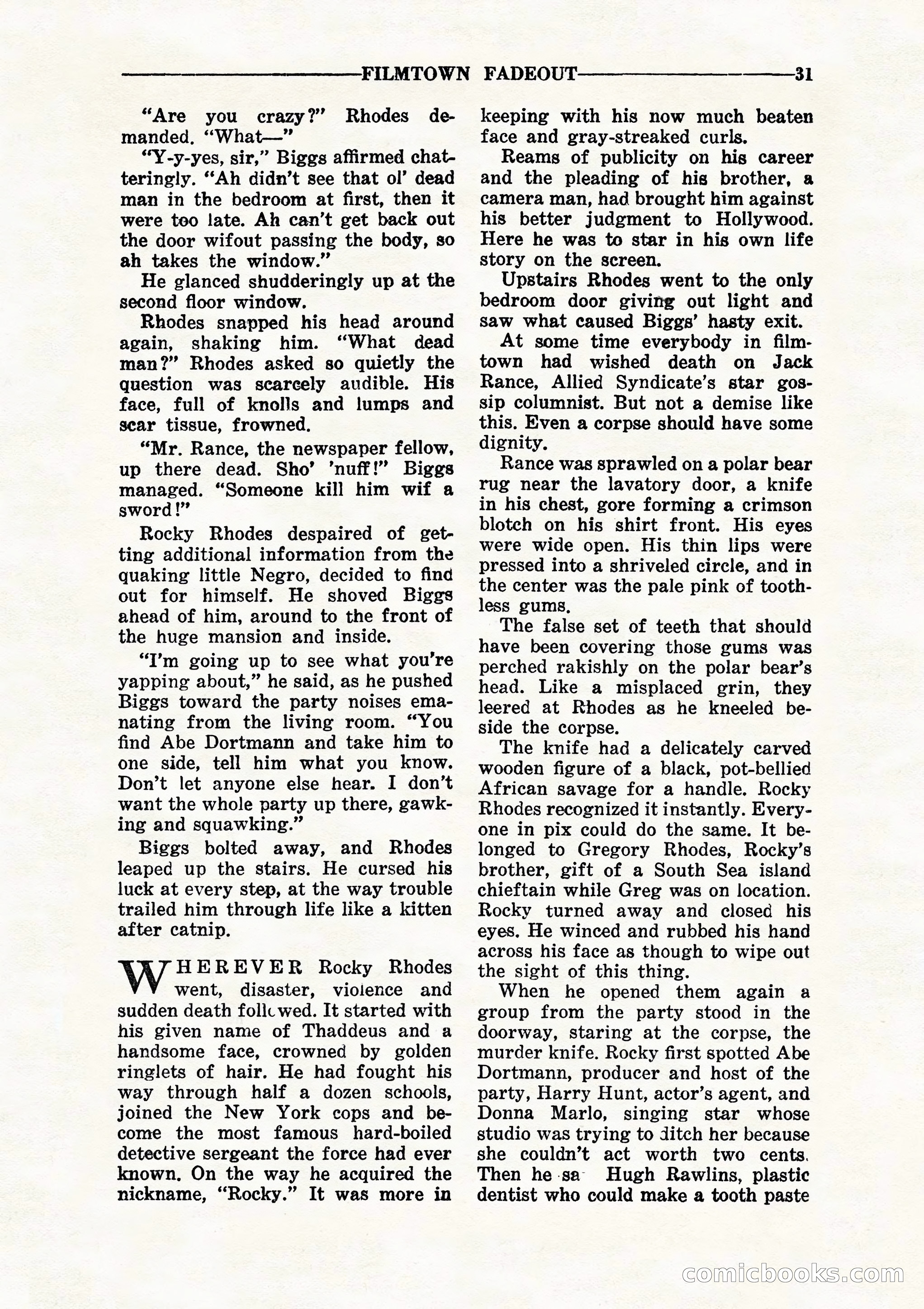 10 Story Detective, July 1942 — page 33: Pulp Fiction, 1942