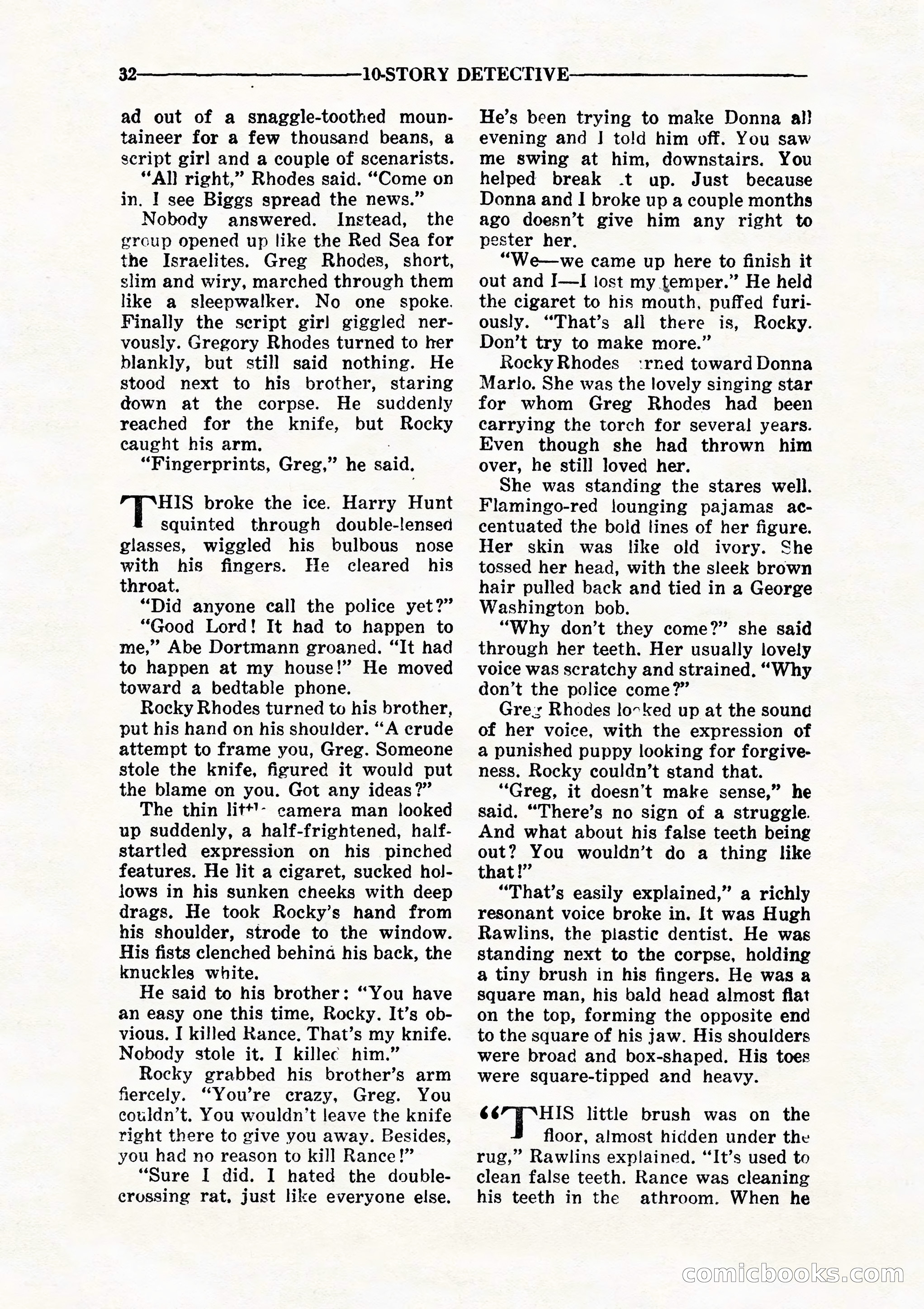 10 Story Detective, July 1942 — page 34: Pulp Fiction, 1942