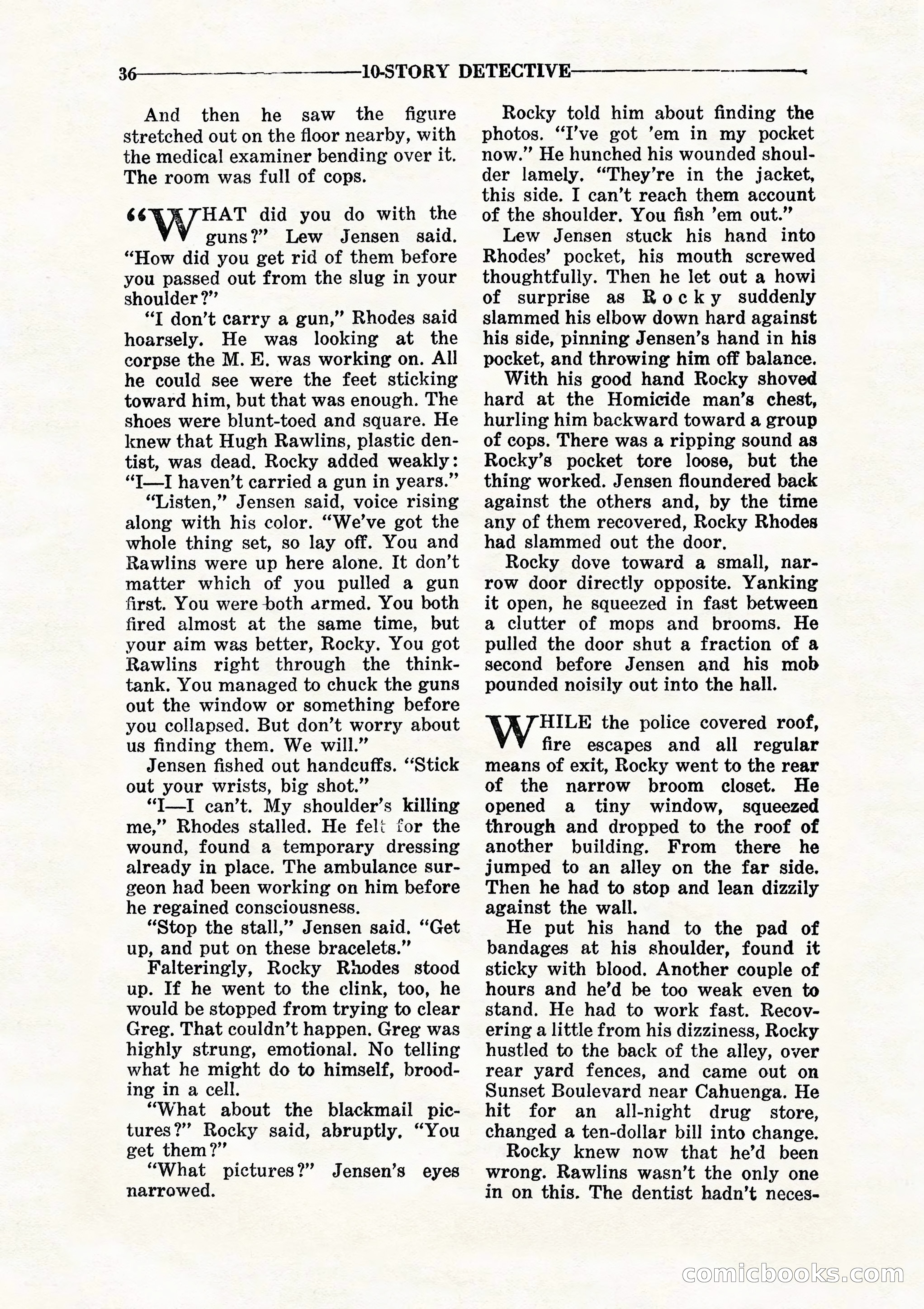 10 Story Detective, July 1942 — page 38: Pulp Fiction, 1942