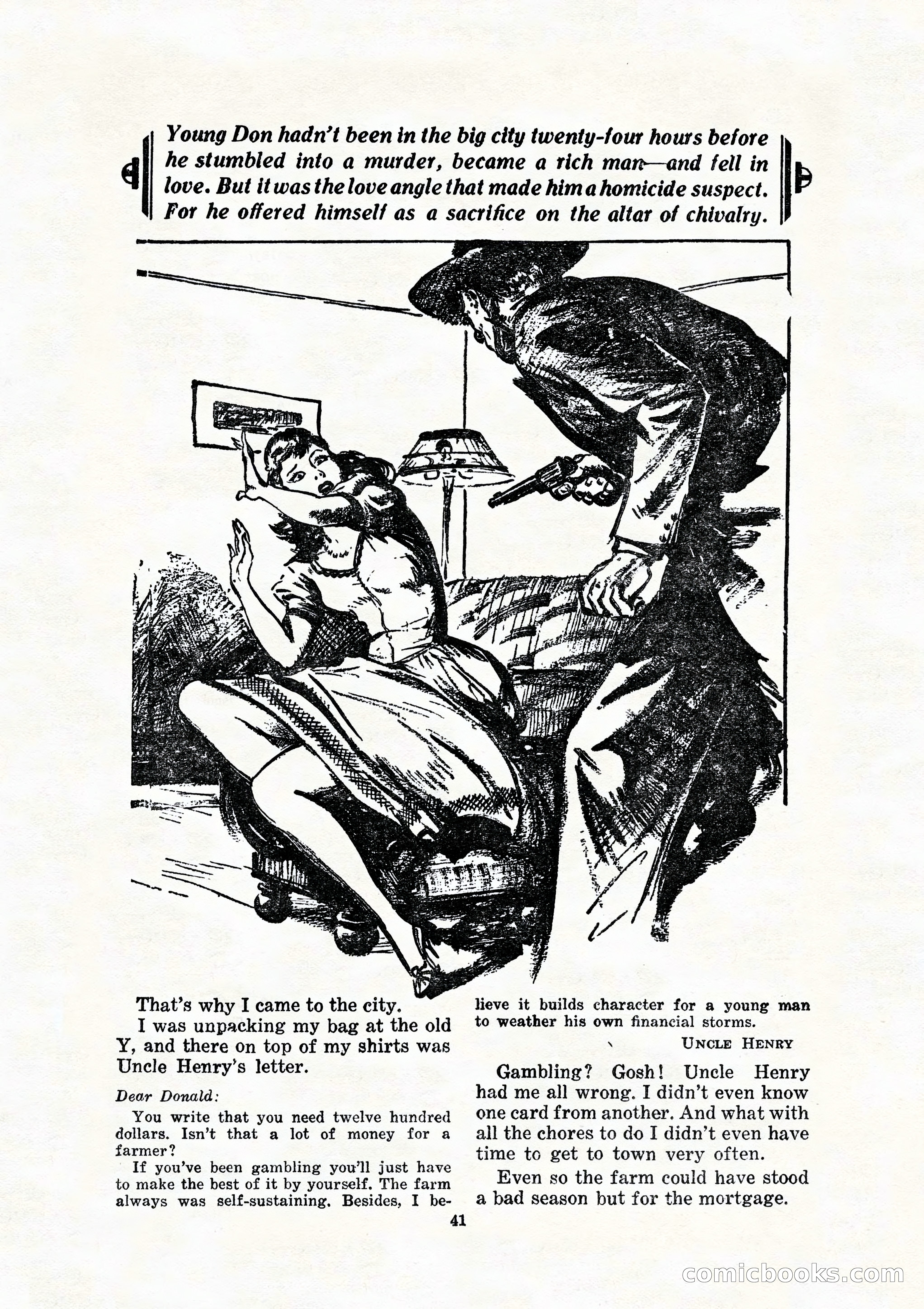 10 Story Detective, July 1942 — page 43: Pulp Fiction, 1942
