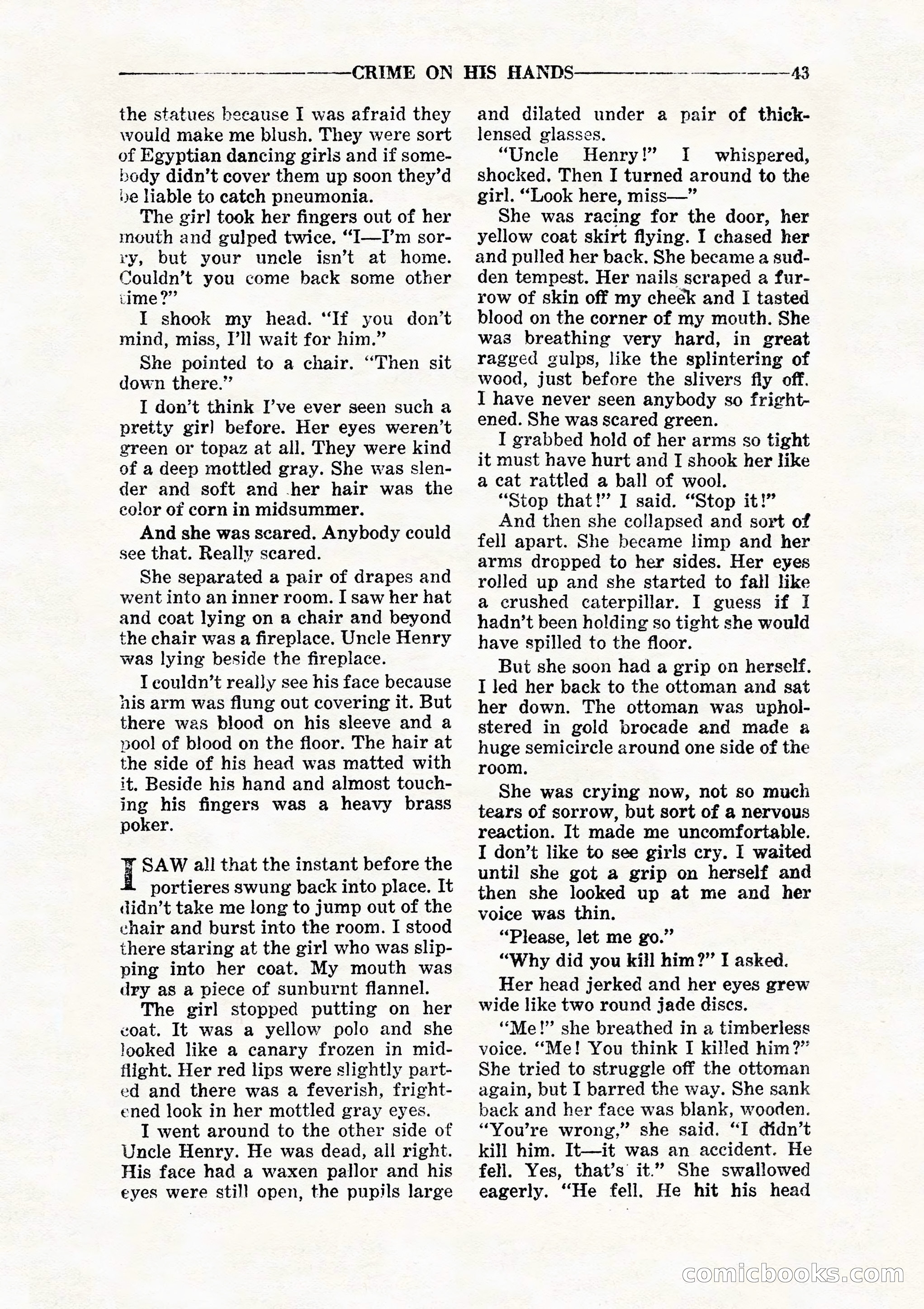10 Story Detective, July 1942 — page 45: Pulp Fiction, 1942