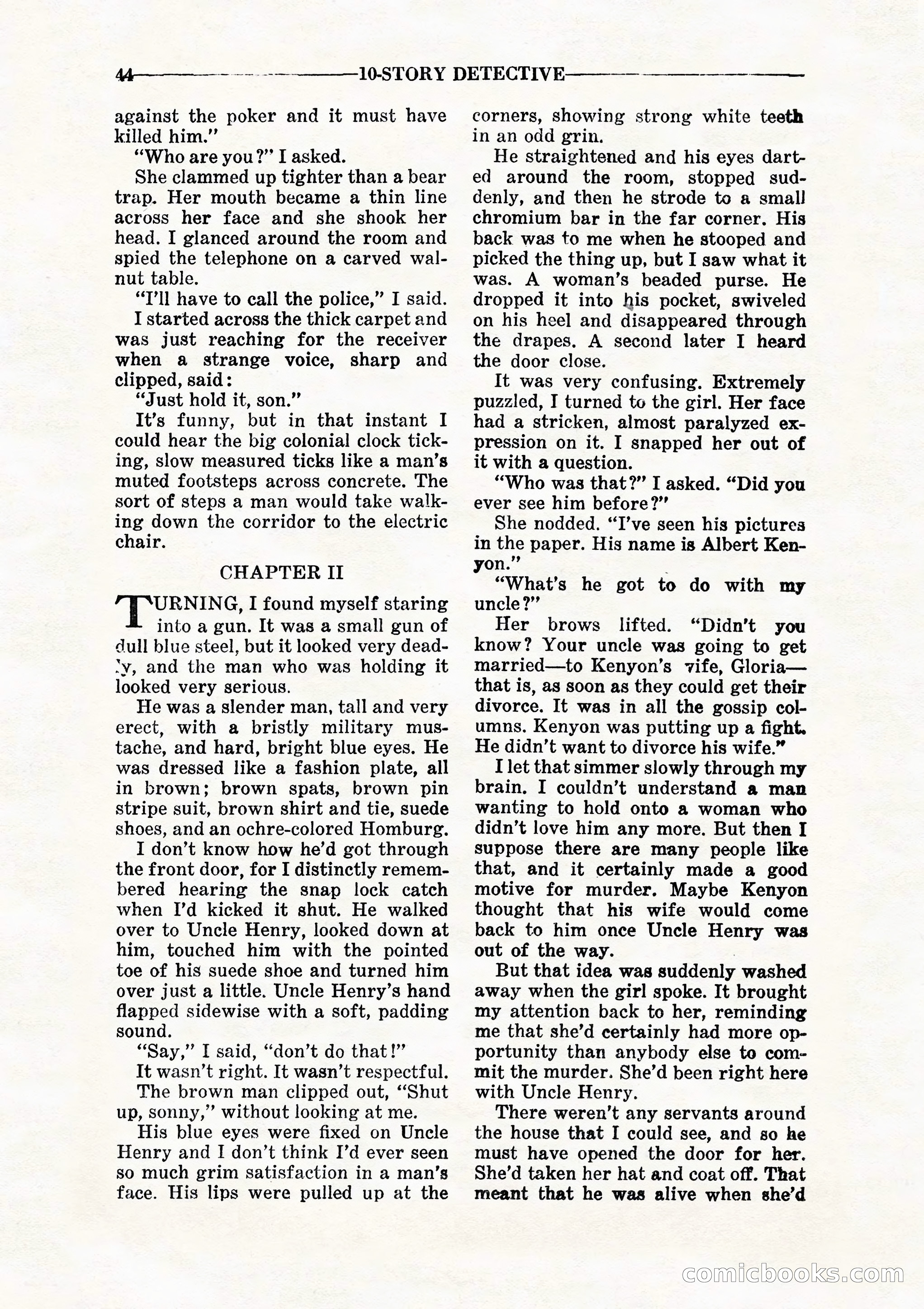 10 Story Detective, July 1942 — page 46: Pulp Fiction, 1942