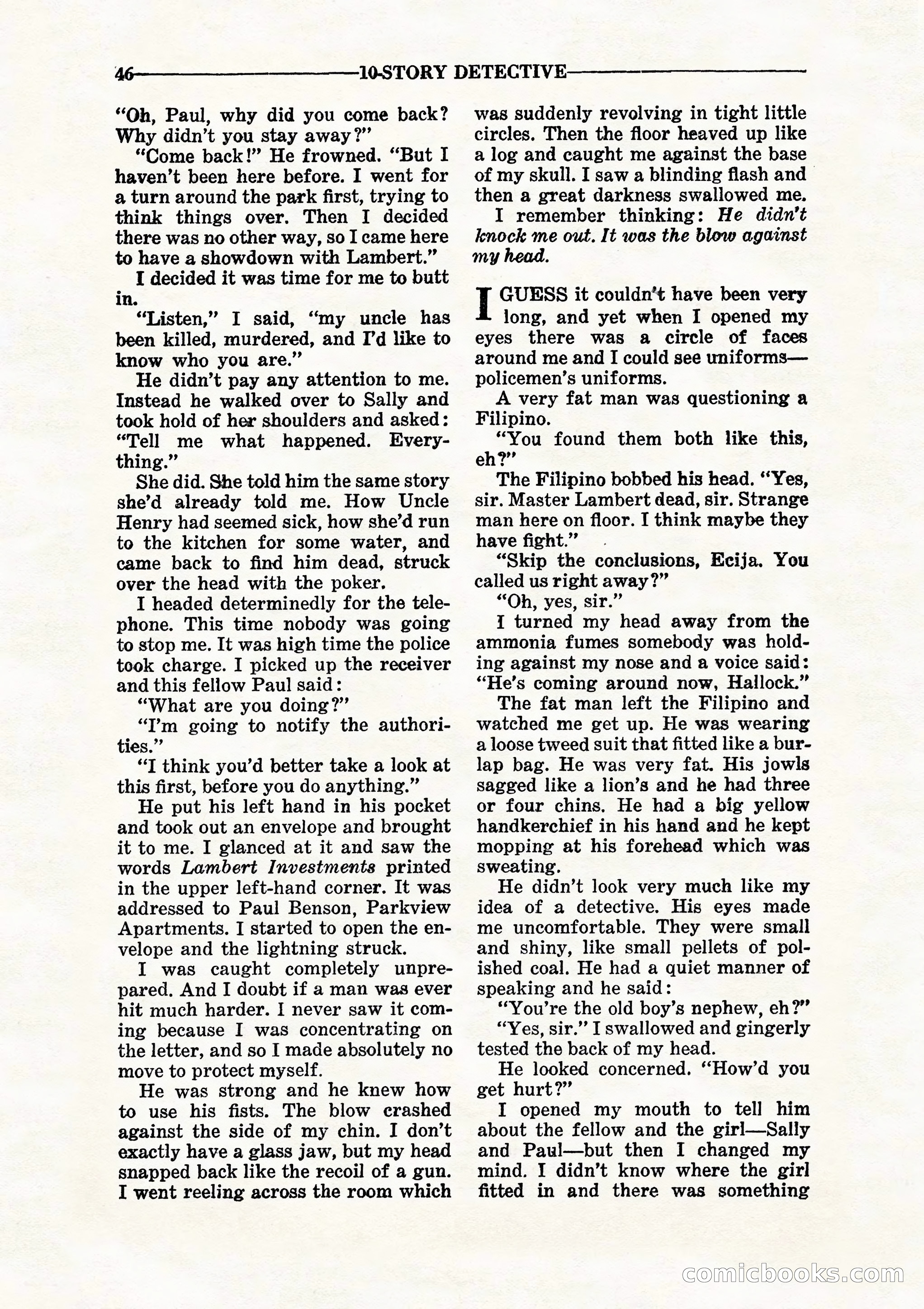 10 Story Detective, July 1942 — page 48: Pulp Fiction, 1942