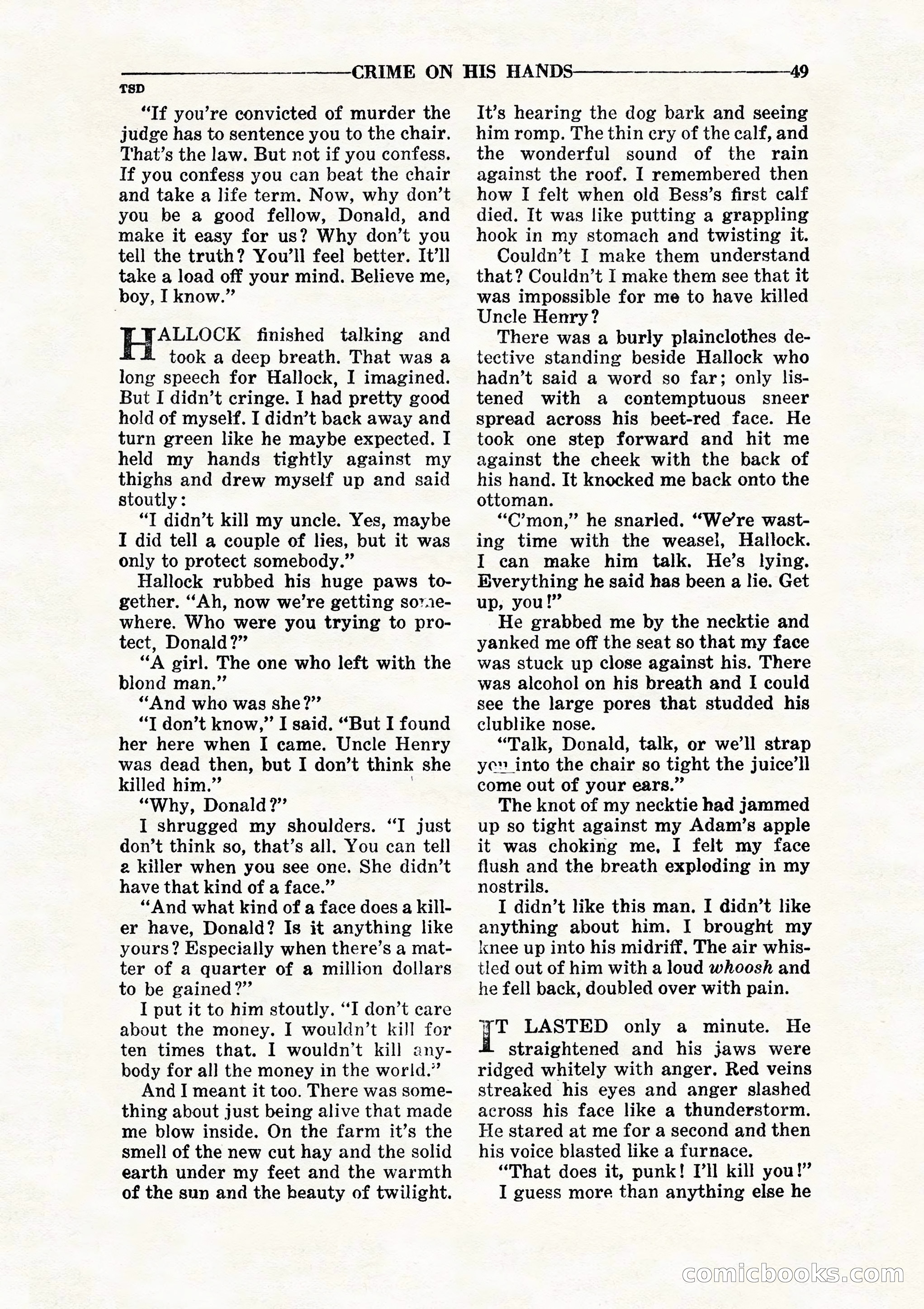 10 Story Detective, July 1942 — page 51: Pulp Fiction, 1942