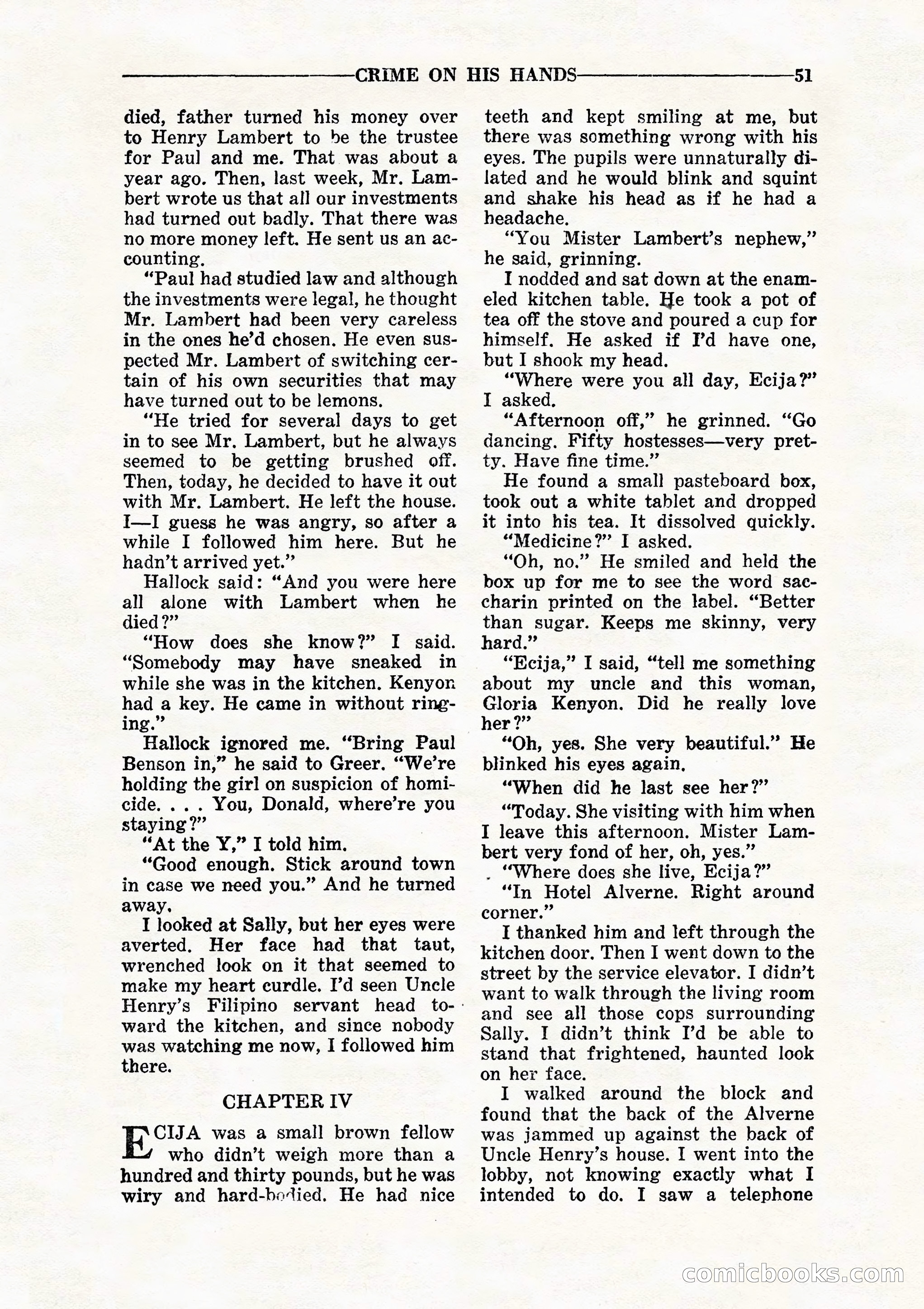 10 Story Detective, July 1942 — page 53: Pulp Fiction, 1942
