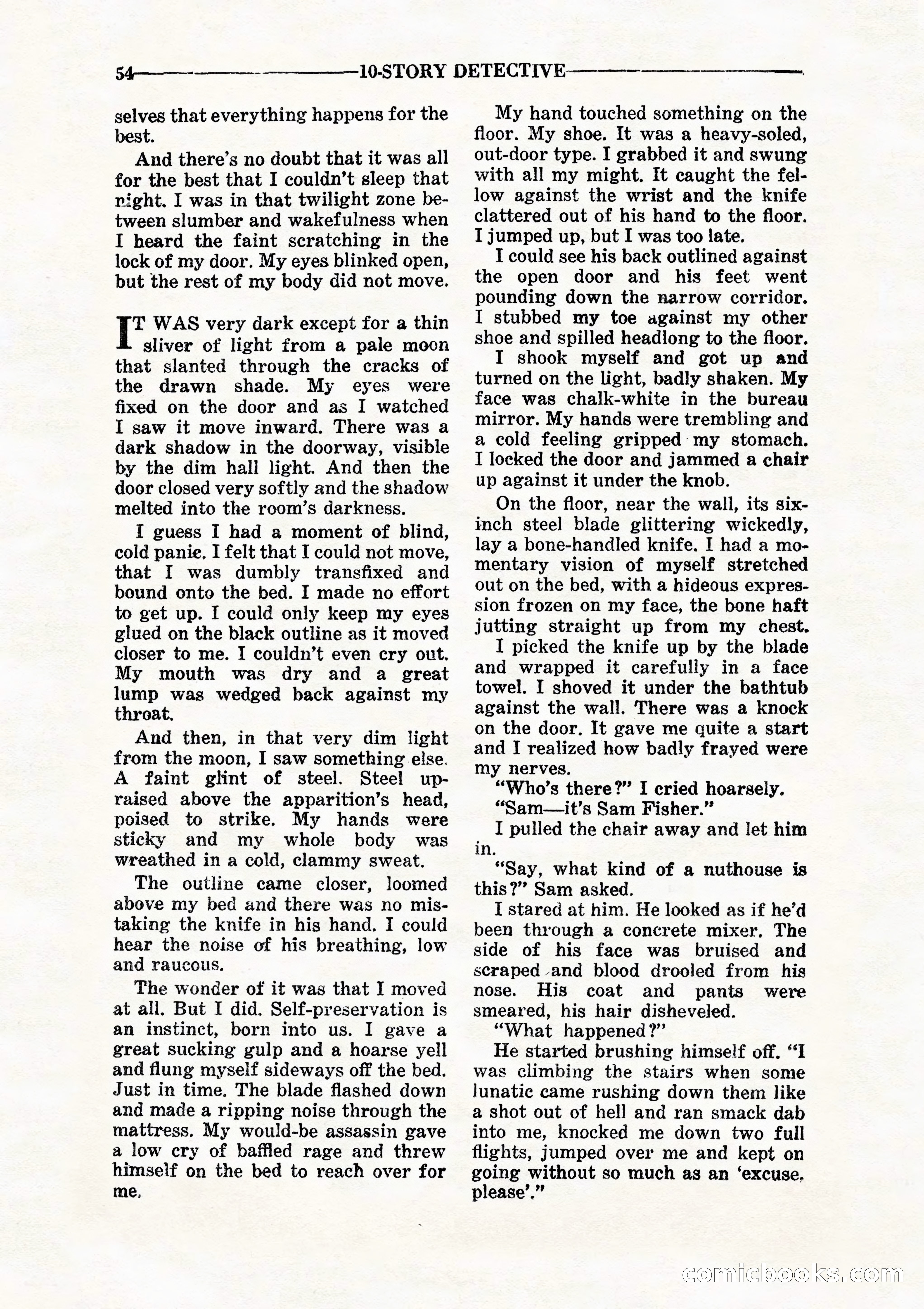 10 Story Detective, July 1942 — page 56: Pulp Fiction, 1942