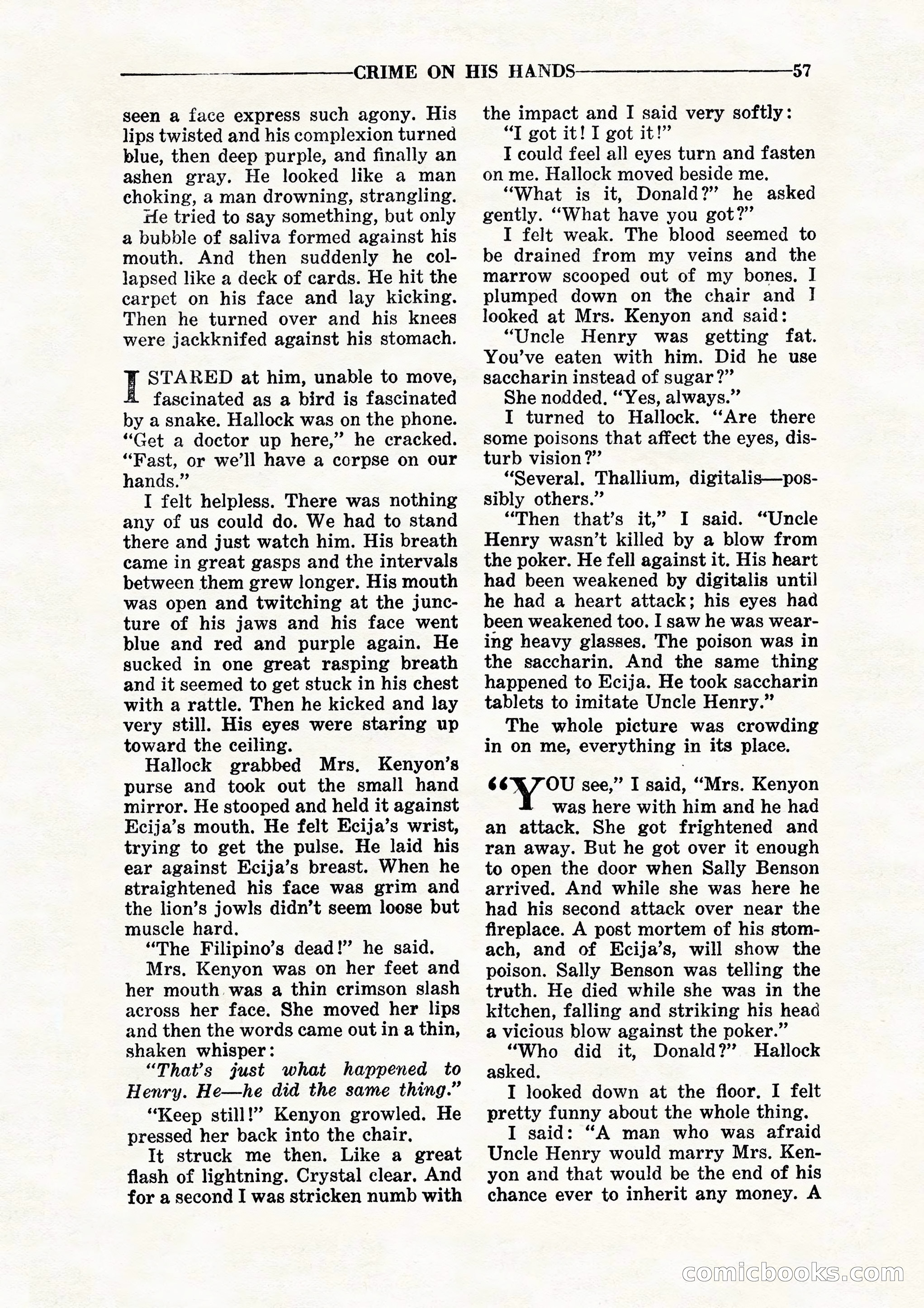 10 Story Detective, July 1942 — page 59: Pulp Fiction, 1942
