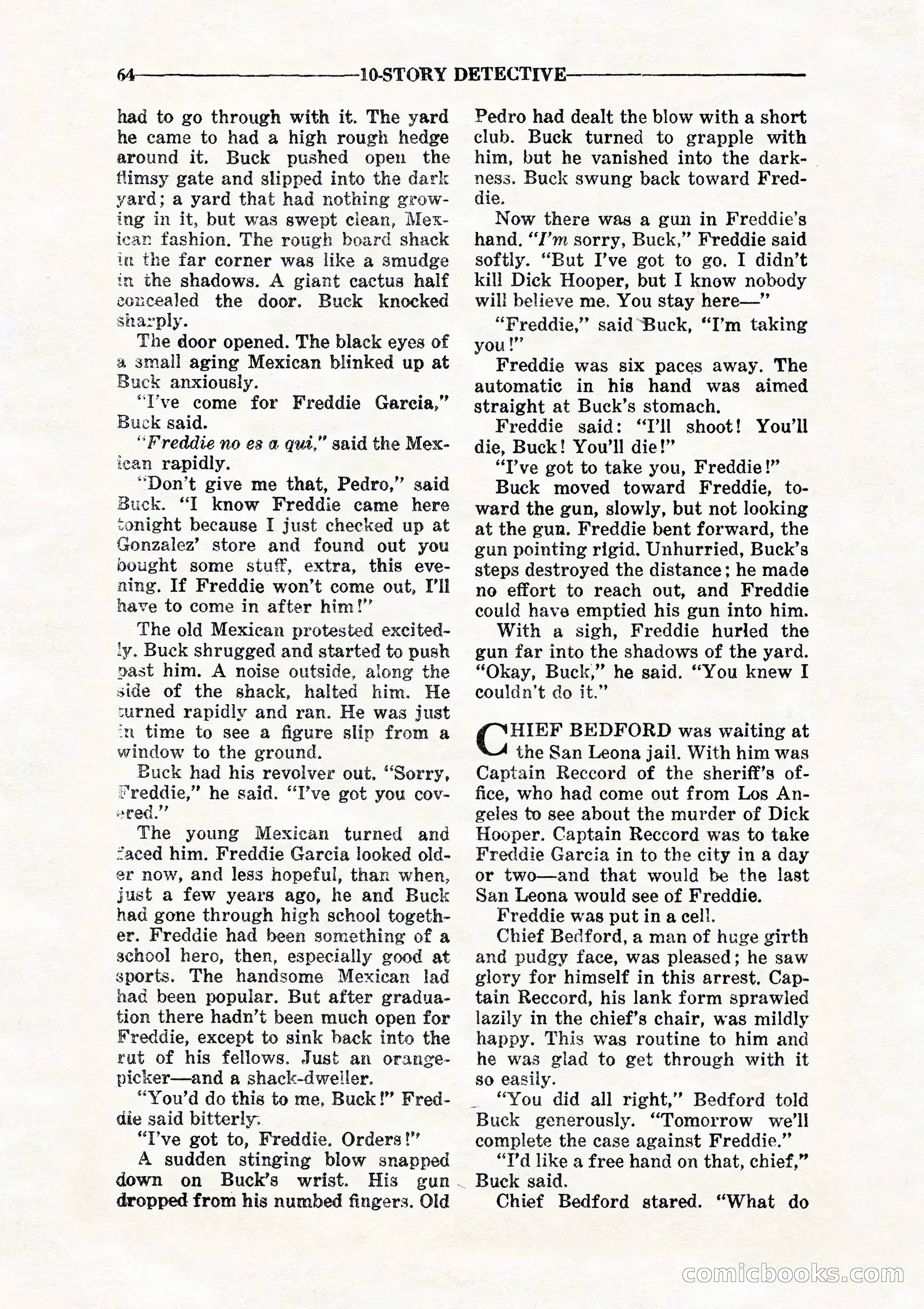 10 Story Detective, July 1942 — page 66: Pulp Fiction, 1942