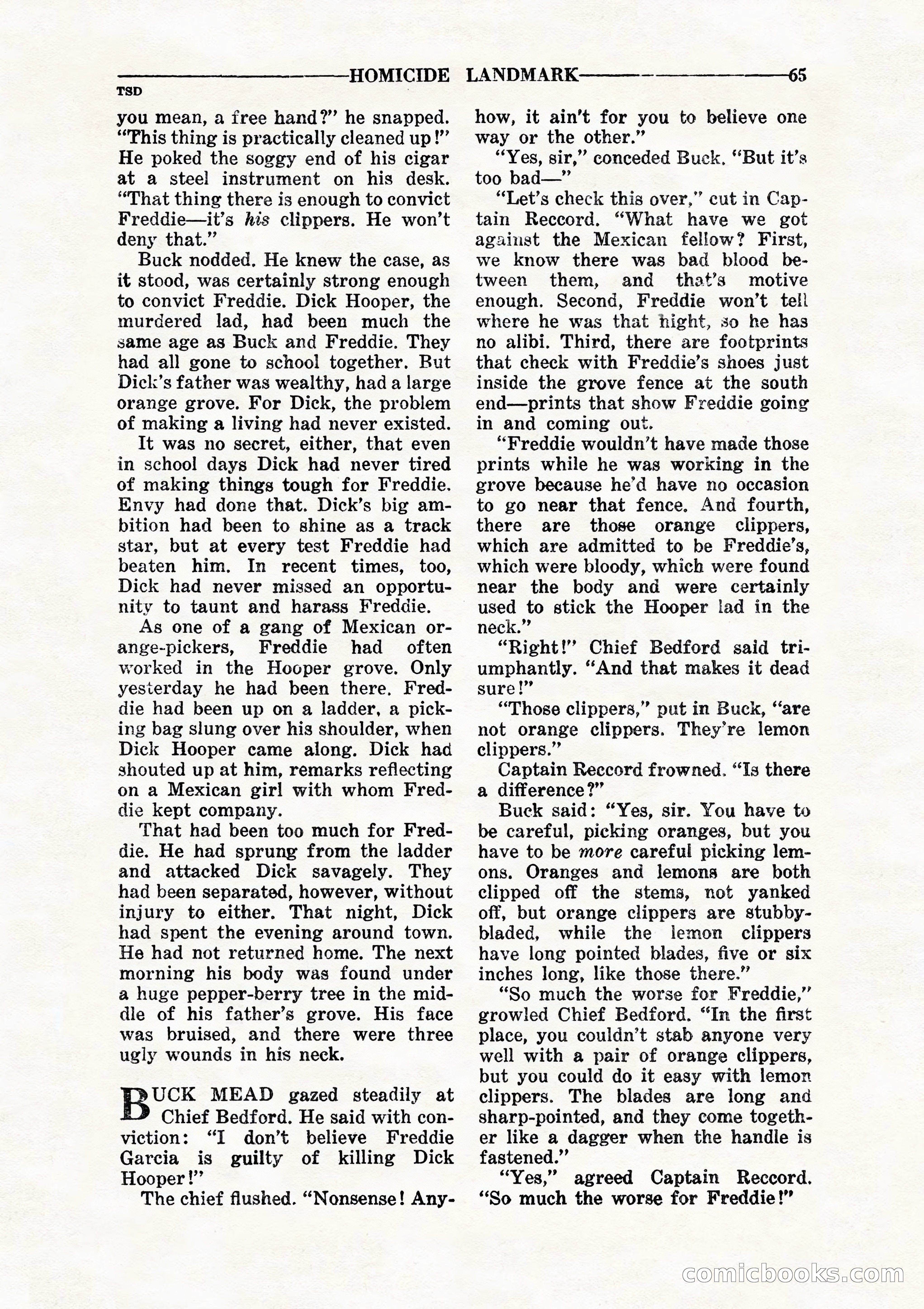 10 Story Detective, July 1942 — page 67: Pulp Fiction, 1942