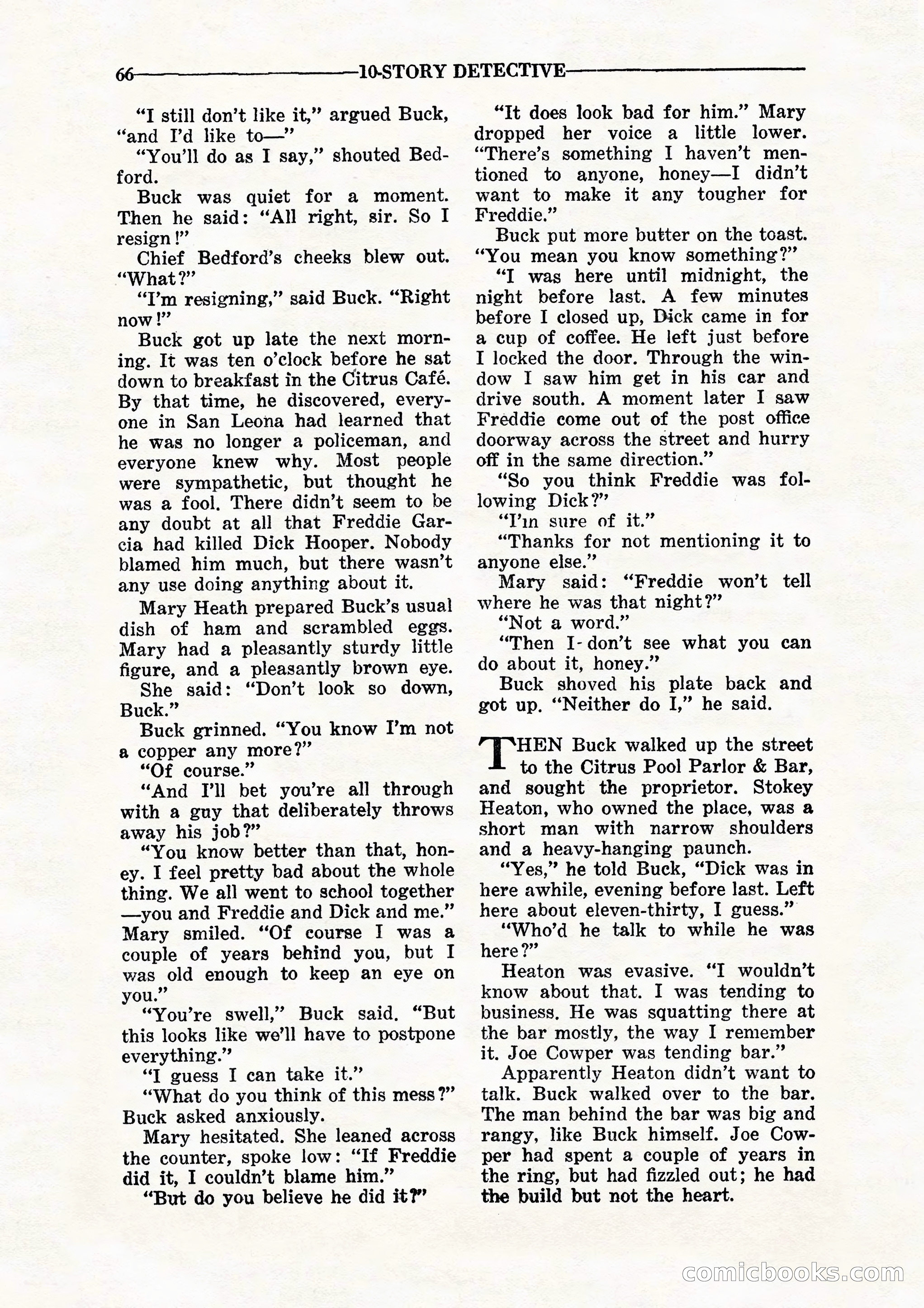 10 Story Detective, July 1942 — page 68: Pulp Fiction, 1942