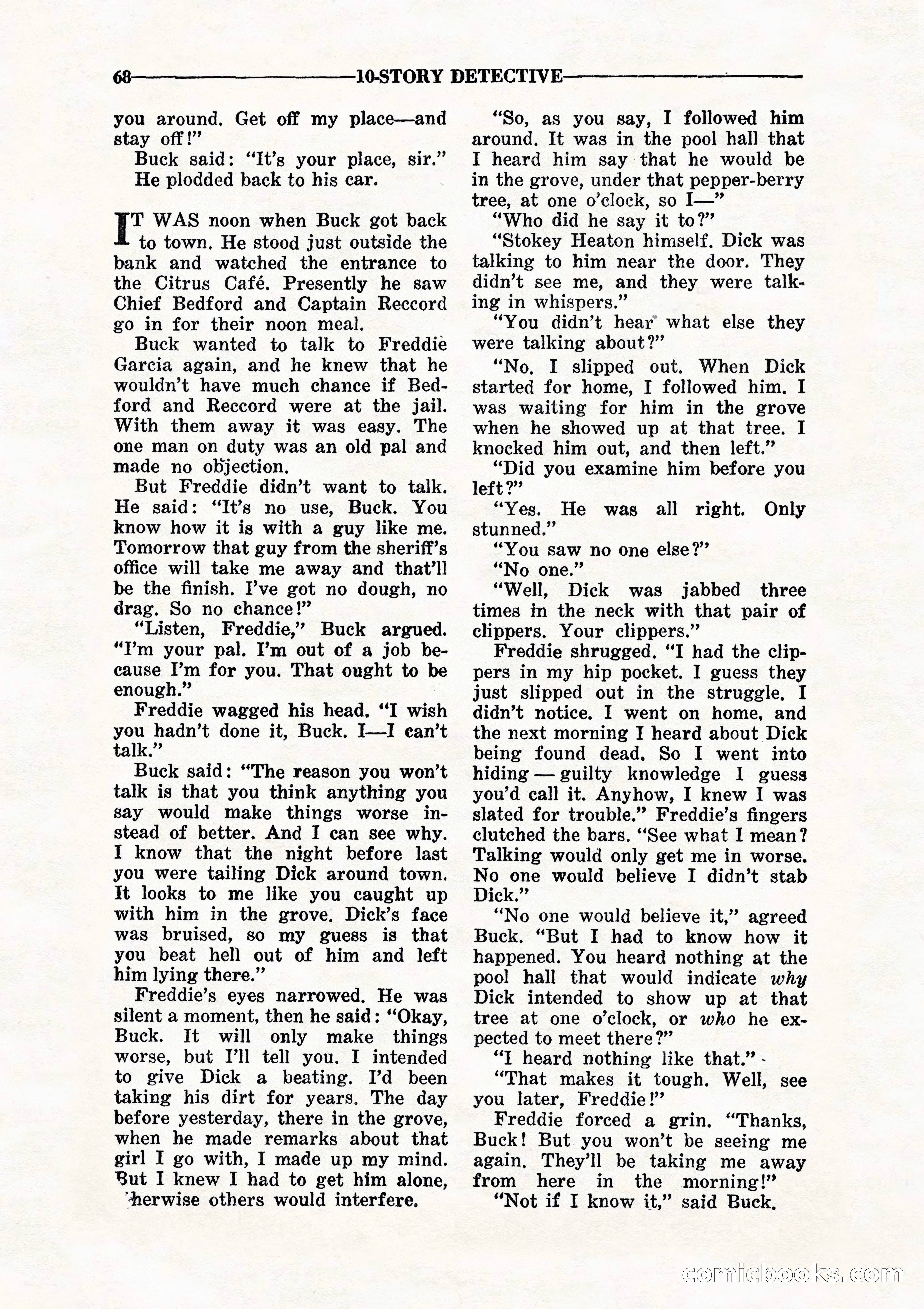 10 Story Detective, July 1942 — page 70: Pulp Fiction, 1942