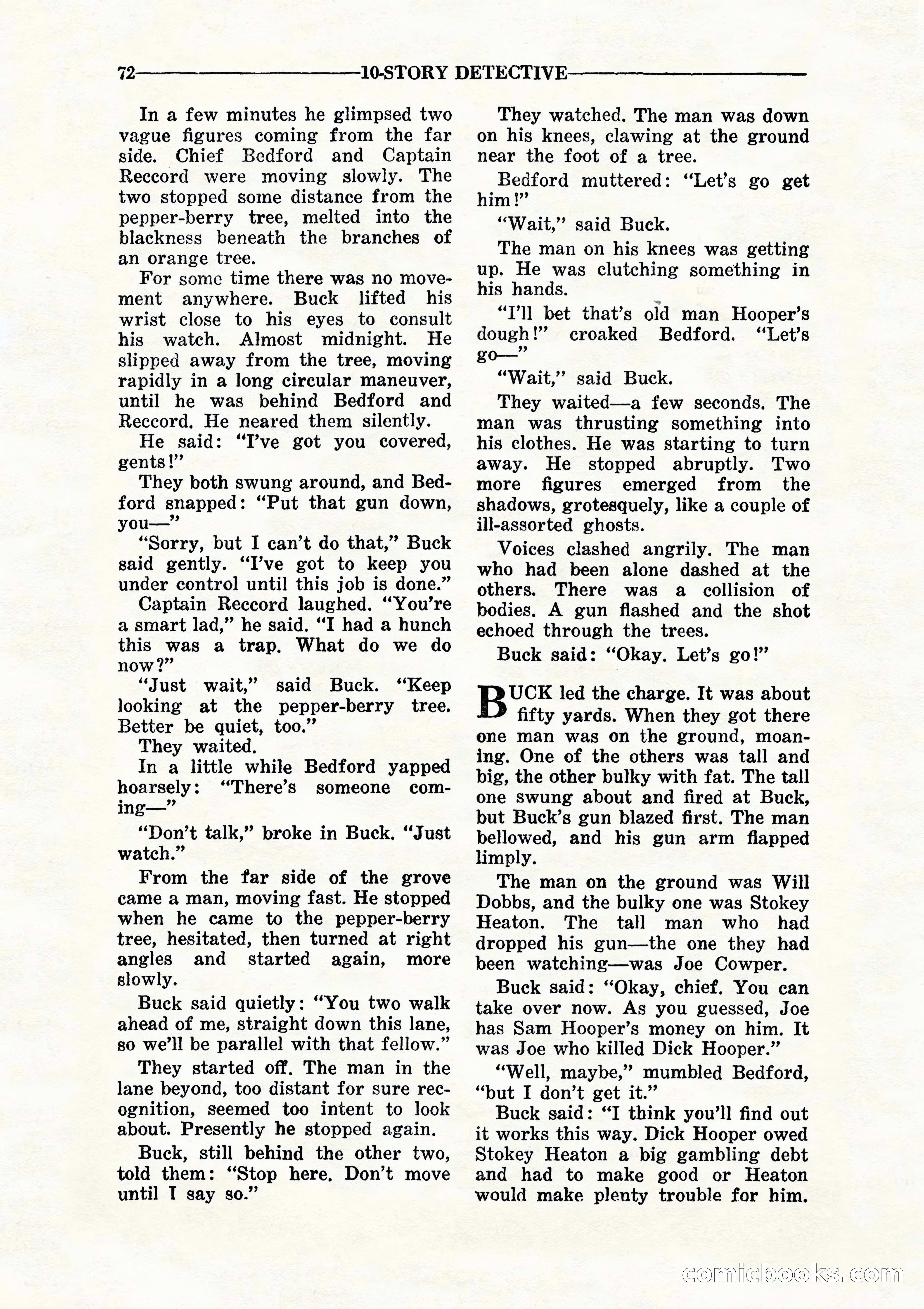 10 Story Detective, July 1942 — page 74: Pulp Fiction, 1942