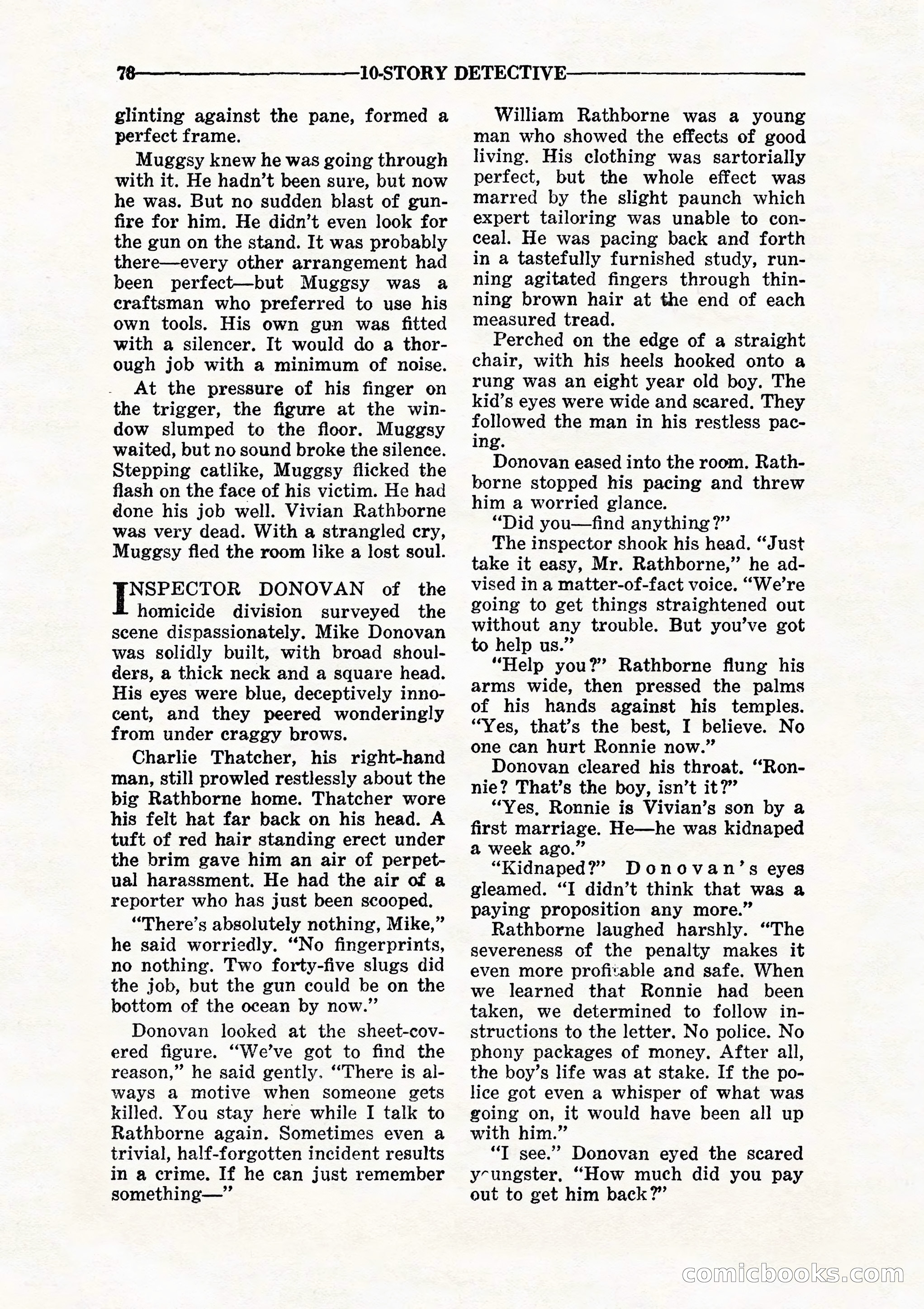 10 Story Detective, July 1942 — page 80: Pulp Fiction, 1942