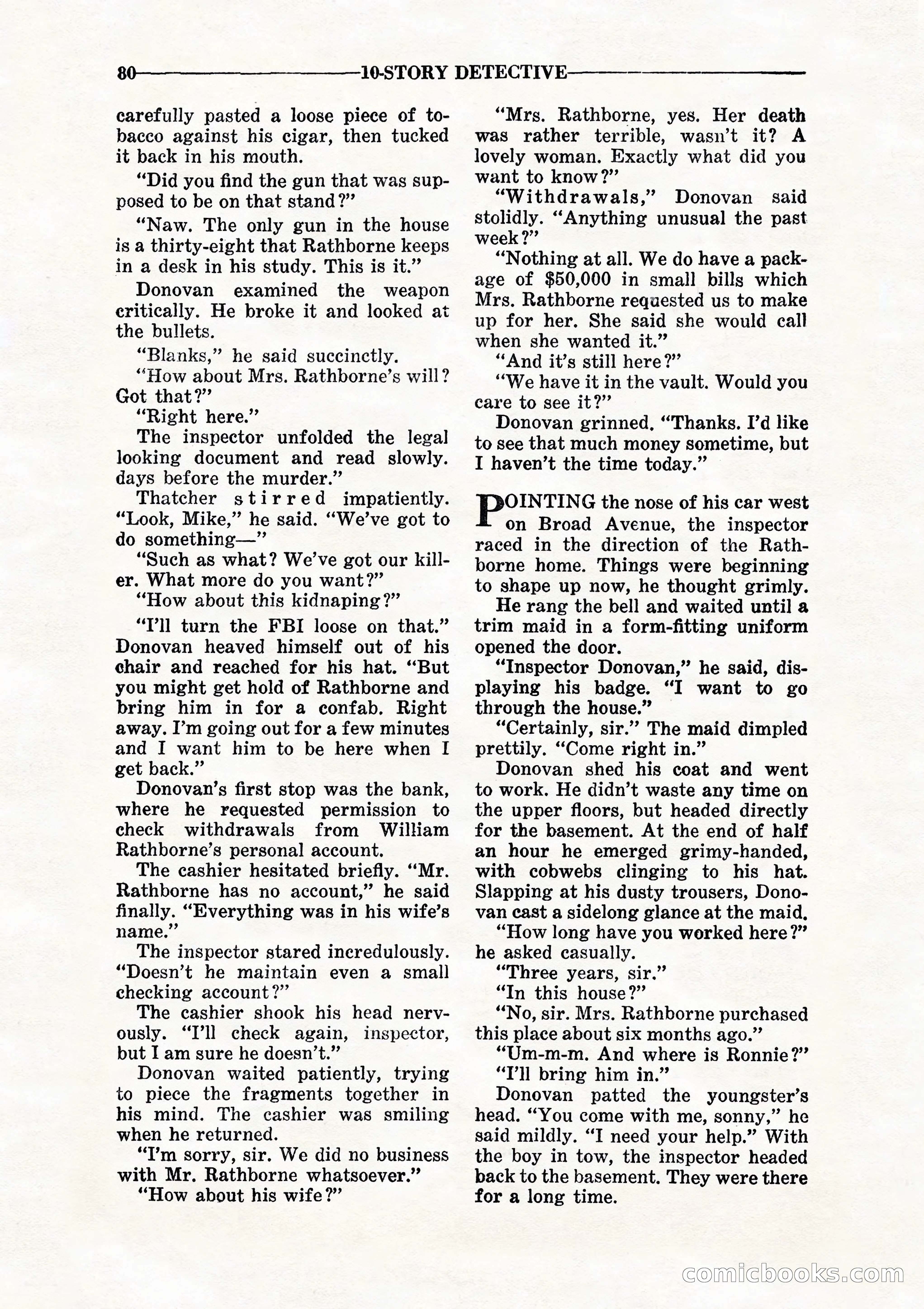 10 Story Detective, July 1942 — page 82: Pulp Fiction, 1942